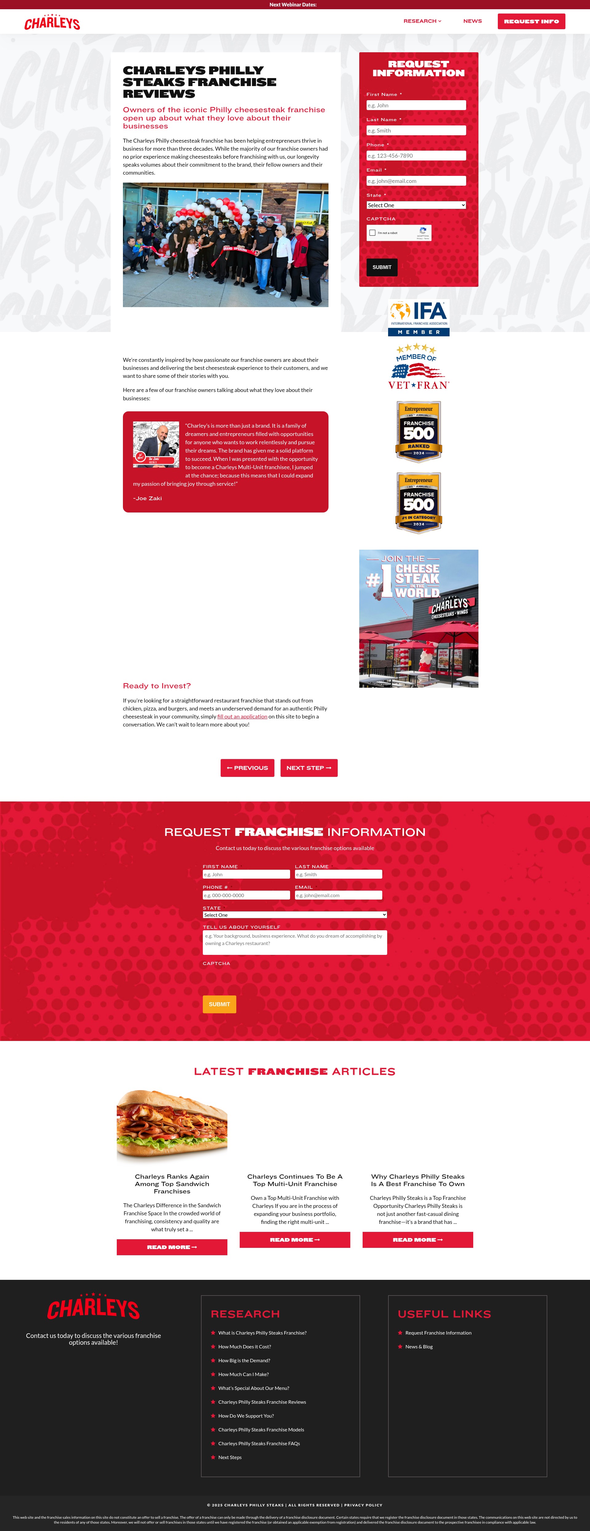 Screenshot of charleysfranchise.com