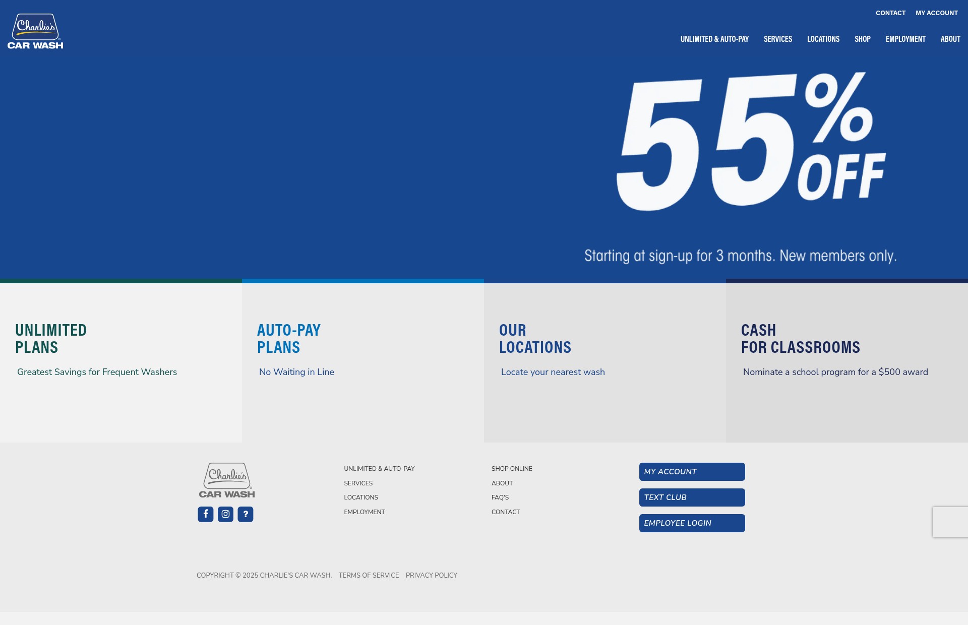 Screenshot of charlies.com