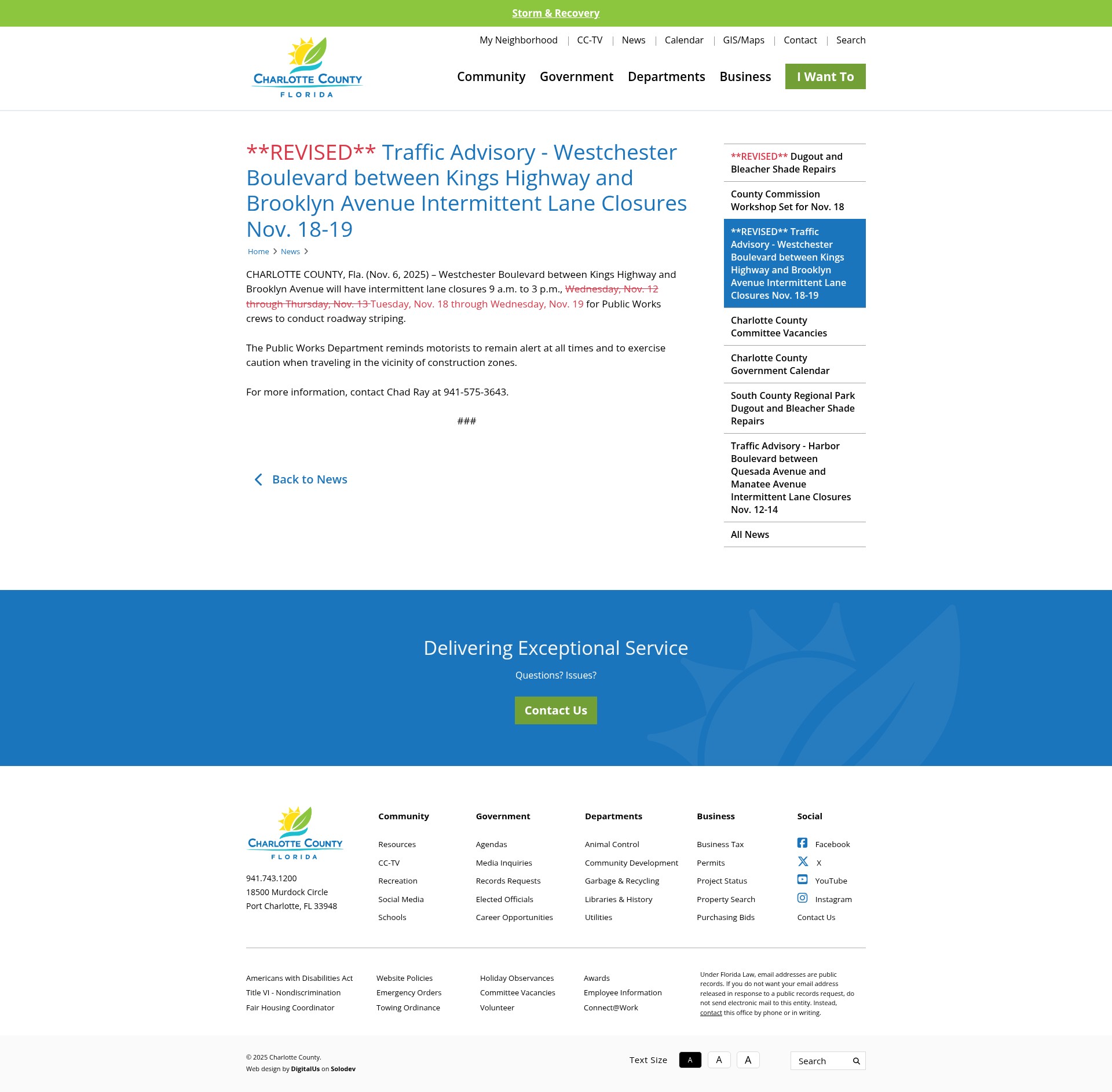 Screenshot of charlottecountyfl.gov