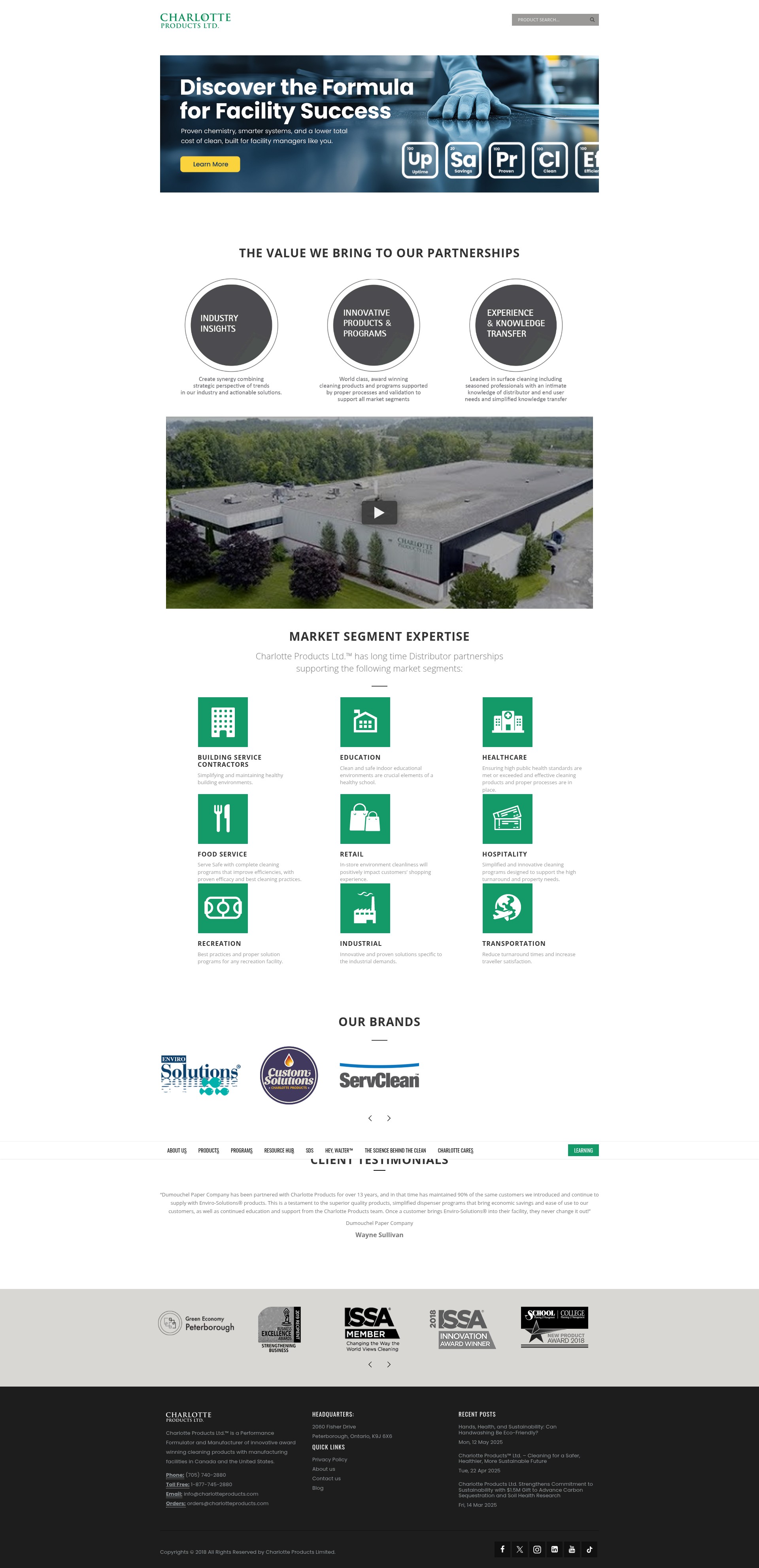 Screenshot of charlotteproducts.com