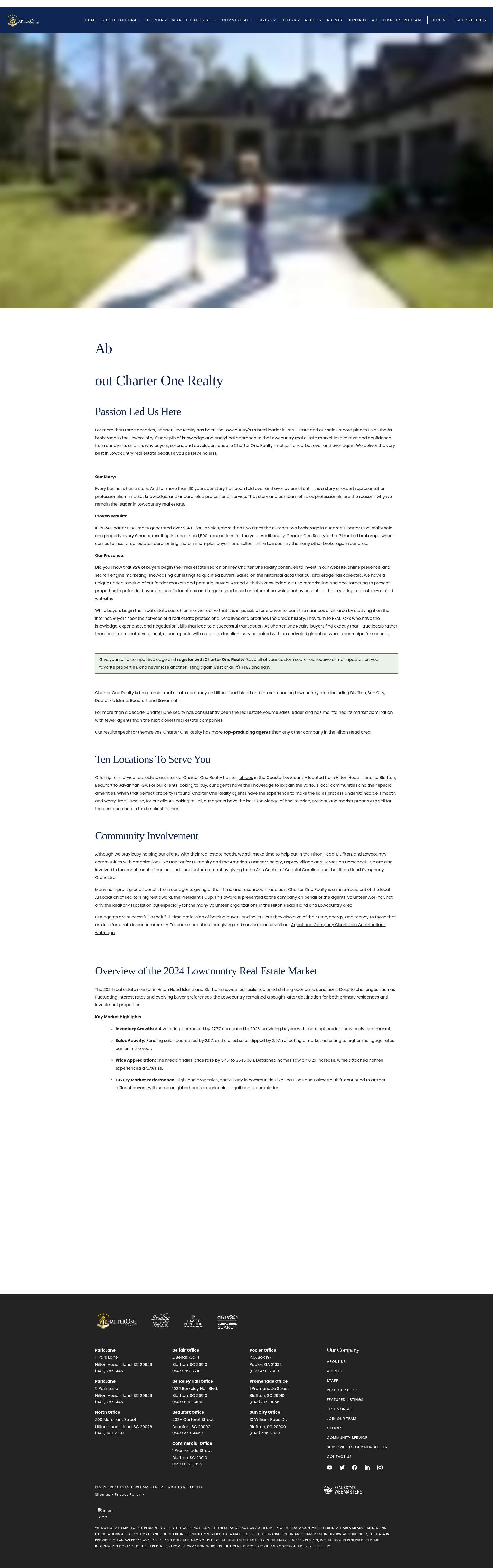 Screenshot of charteronerealty.com