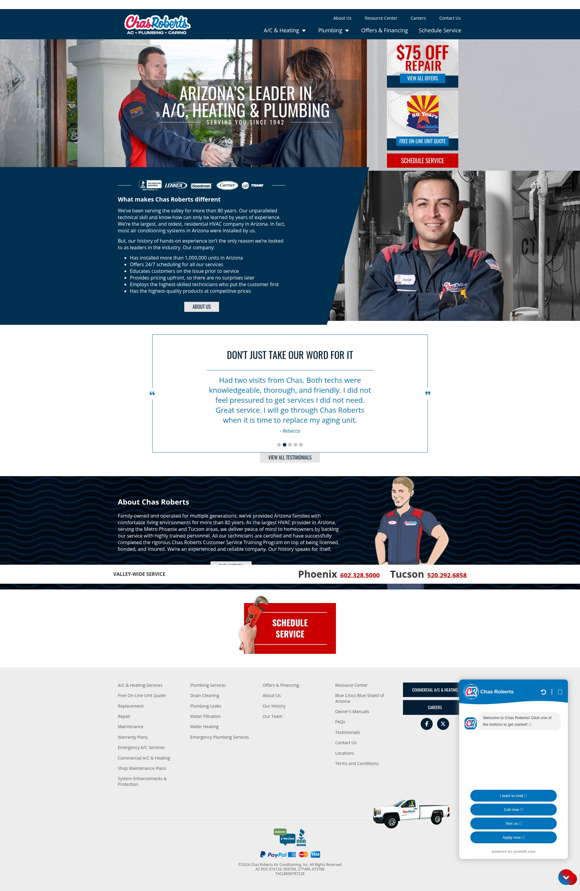 Screenshot of chasroberts.com