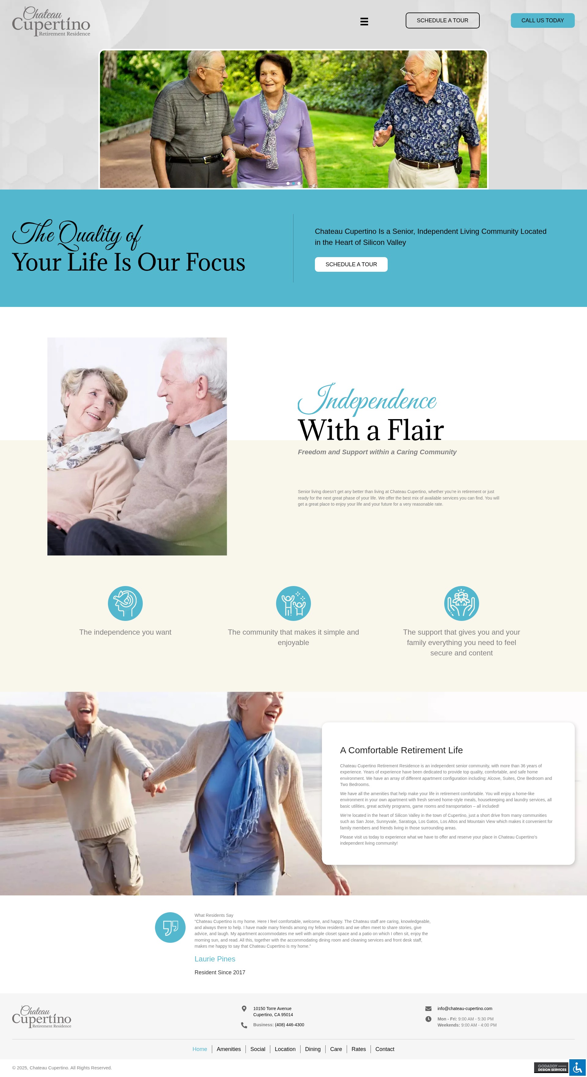 Screenshot of chateau-cupertino.com