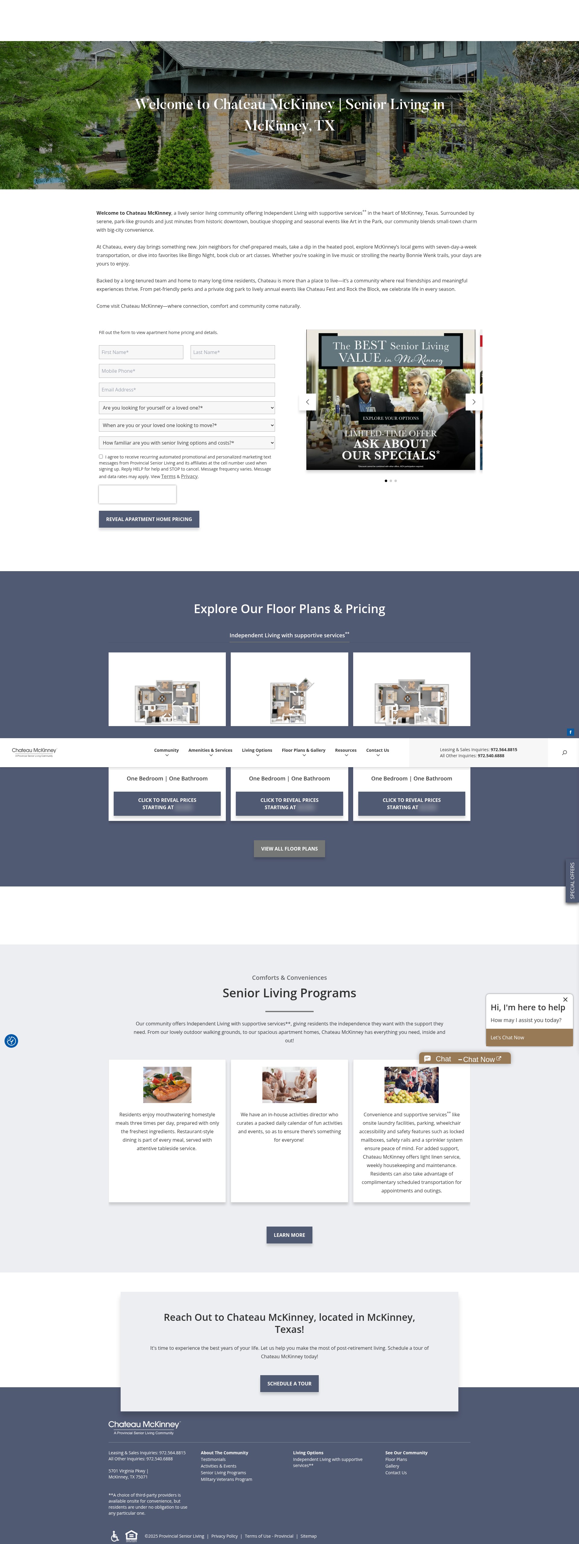 Screenshot of chateaumckinneyseniorliving.com