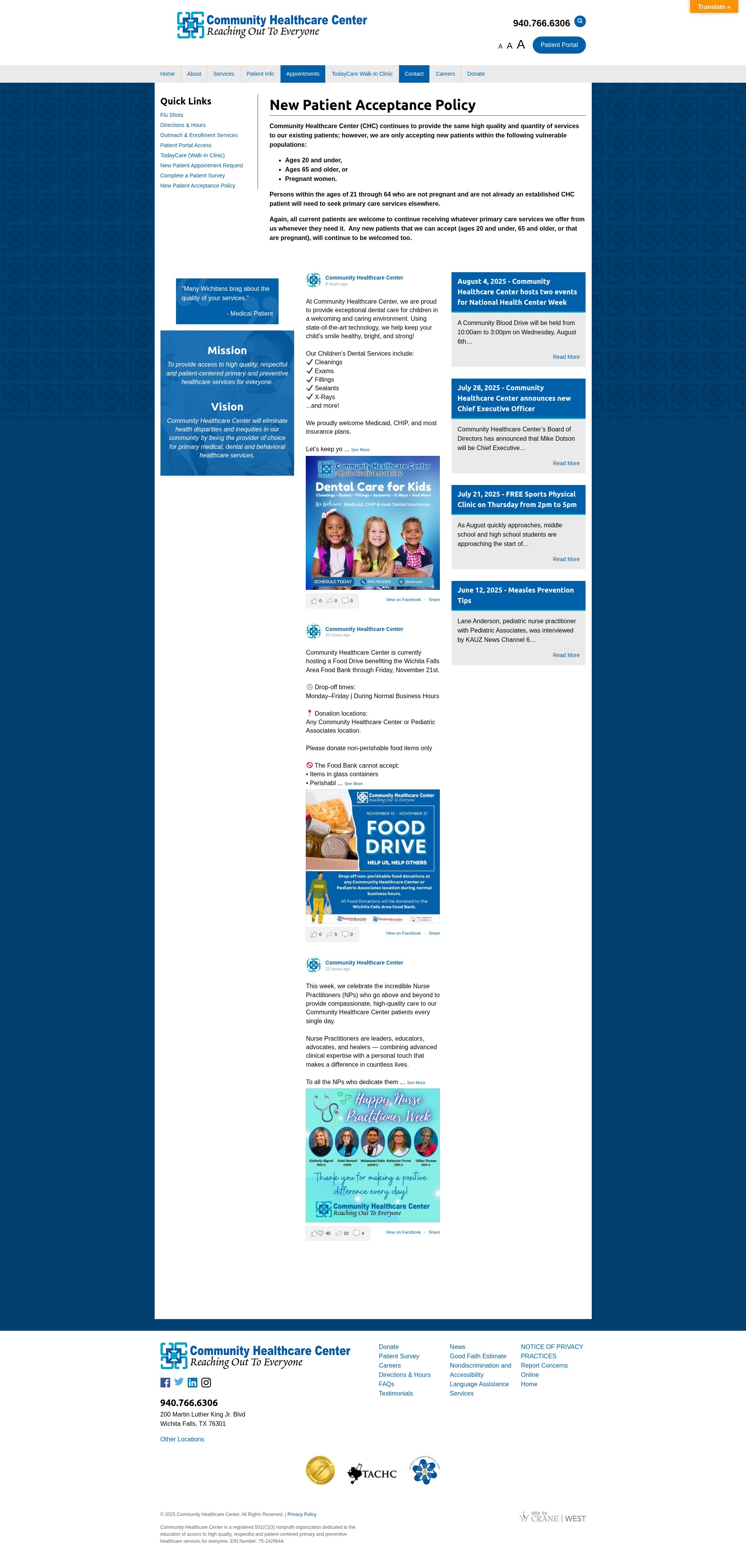 Screenshot of chcwf.com