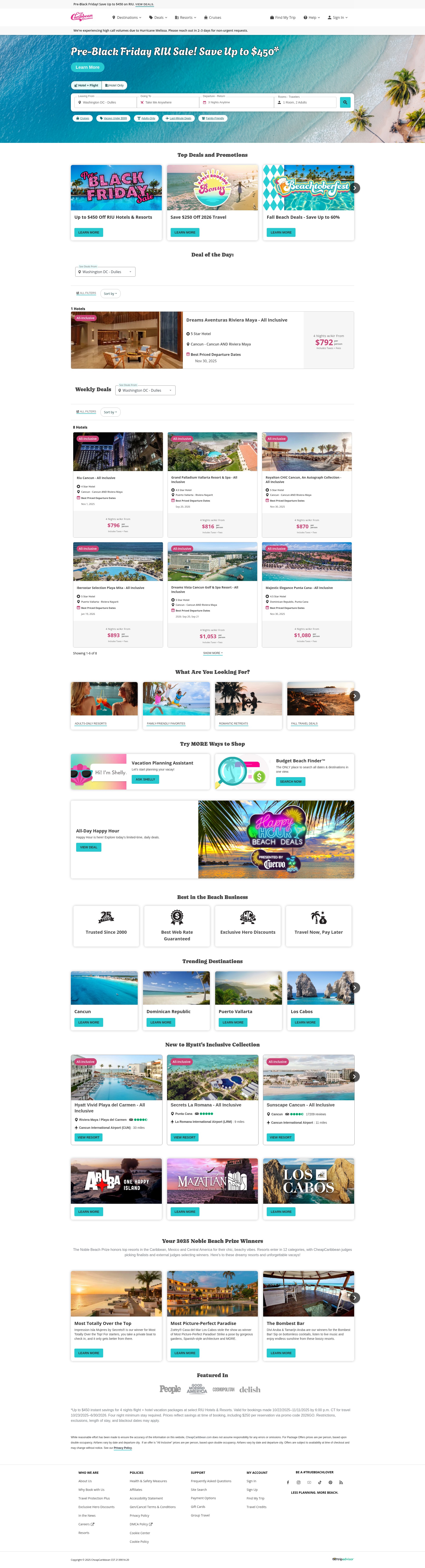 Screenshot of cheapcaribbean.com
