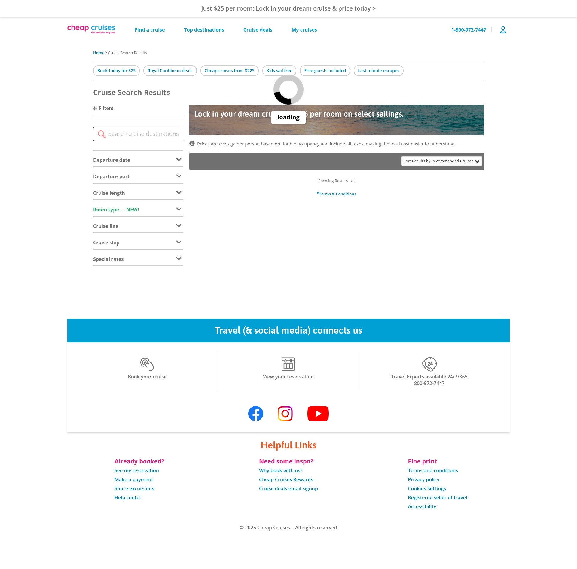 Screenshot of cheapcruises.com