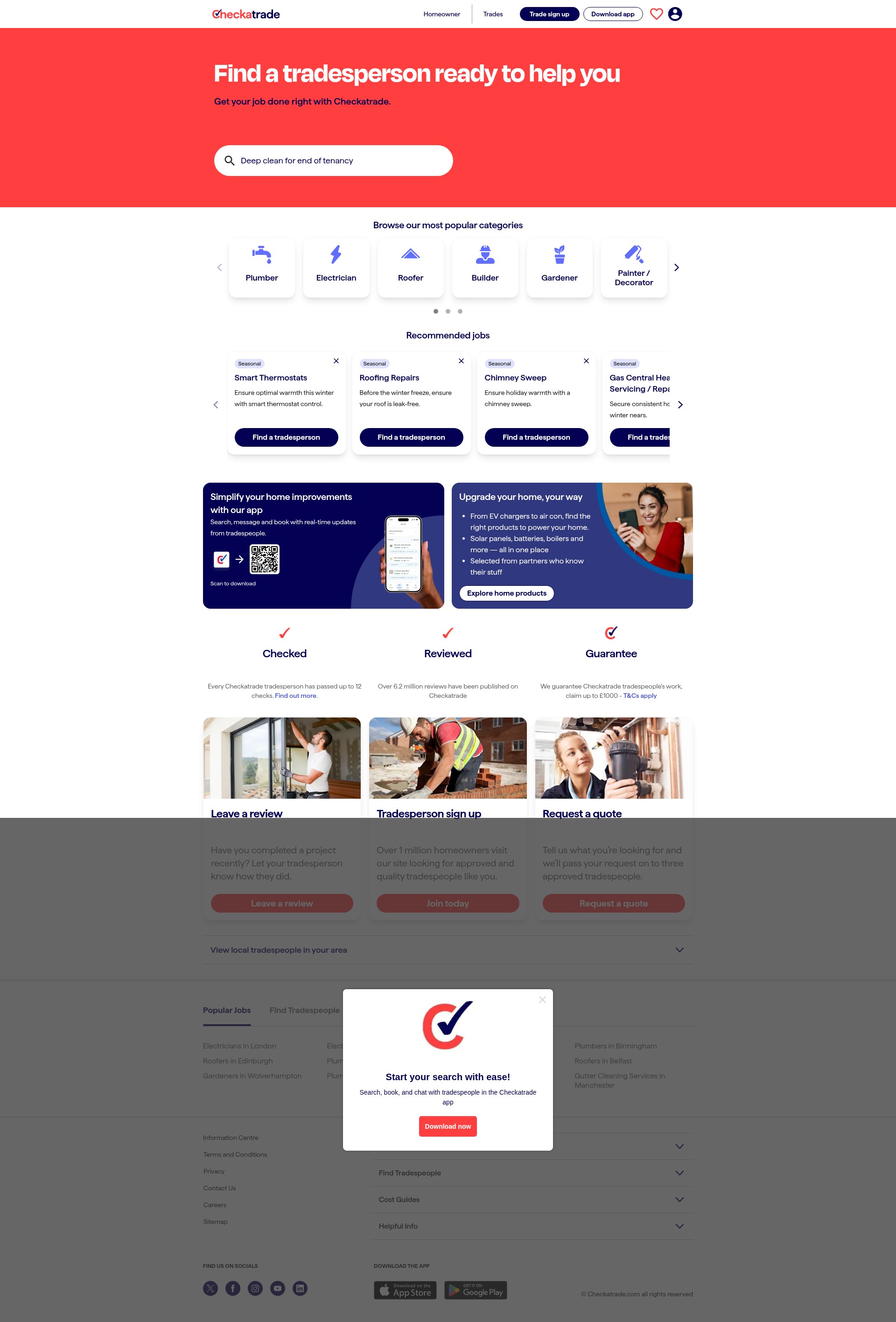 Screenshot of checkatrade.com