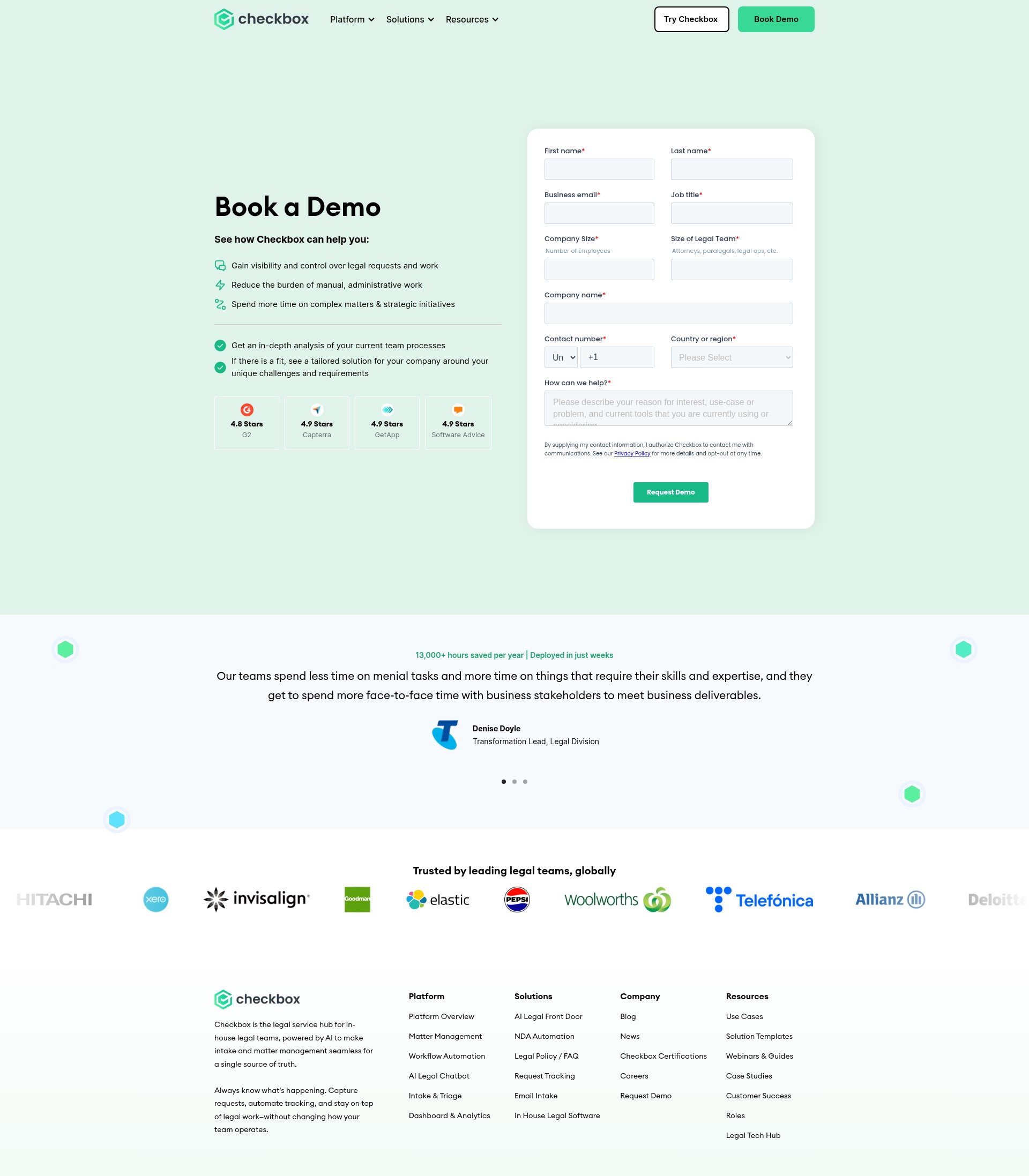 Screenshot of checkbox.ai