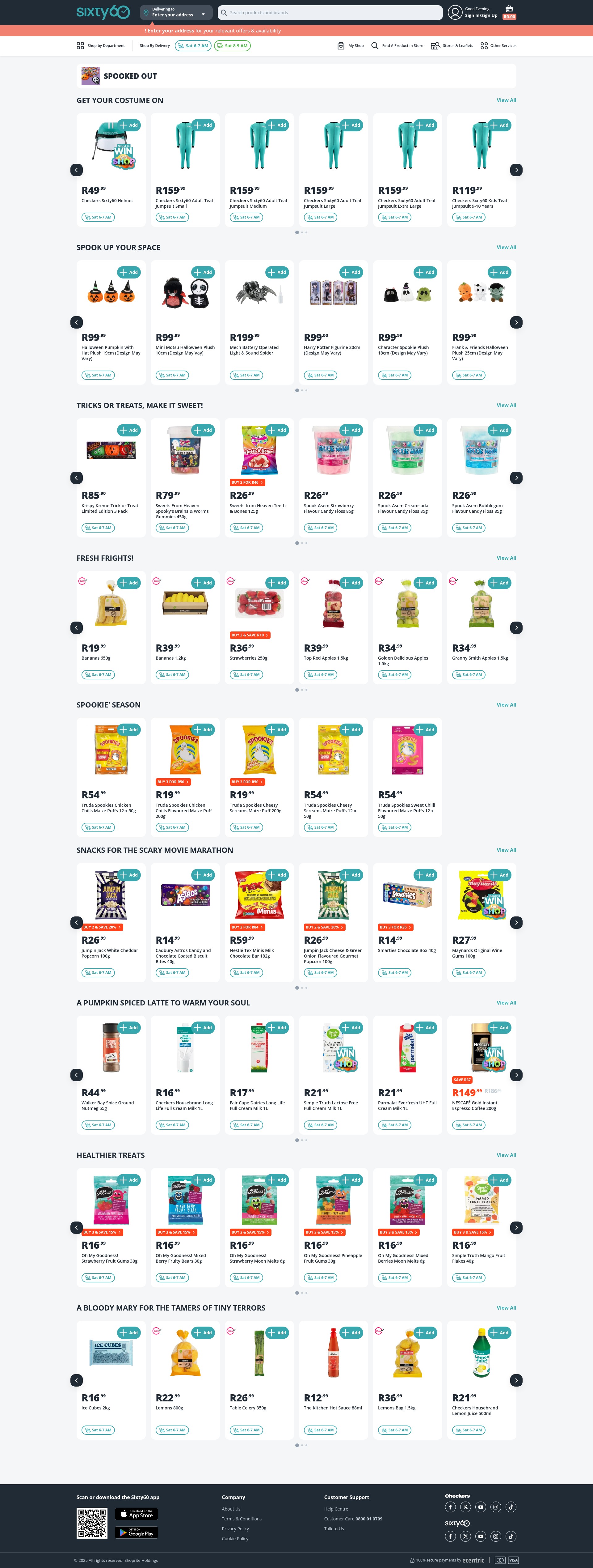 Screenshot of checkers.co.za