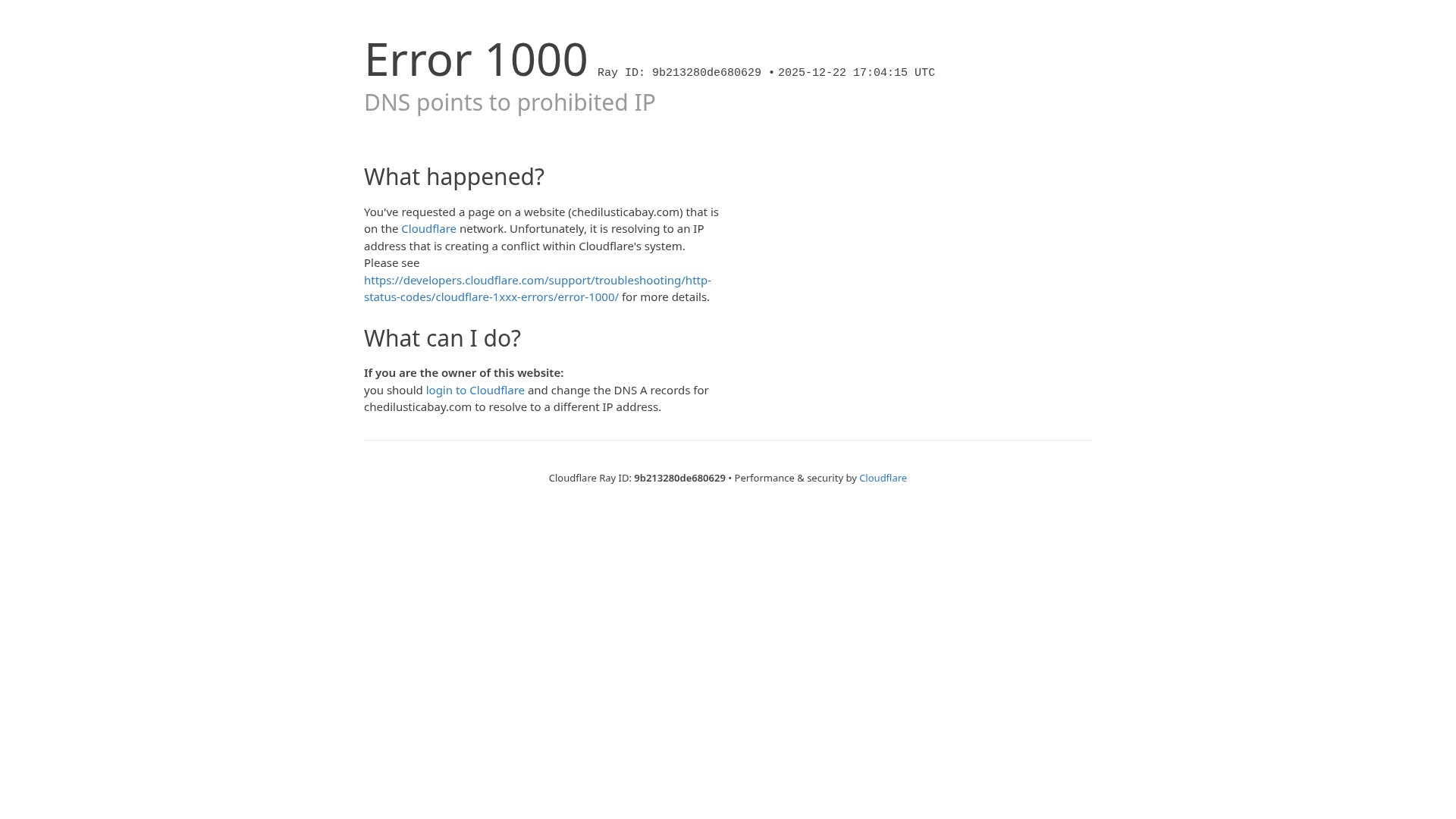 Screenshot of chedilusticabay.com