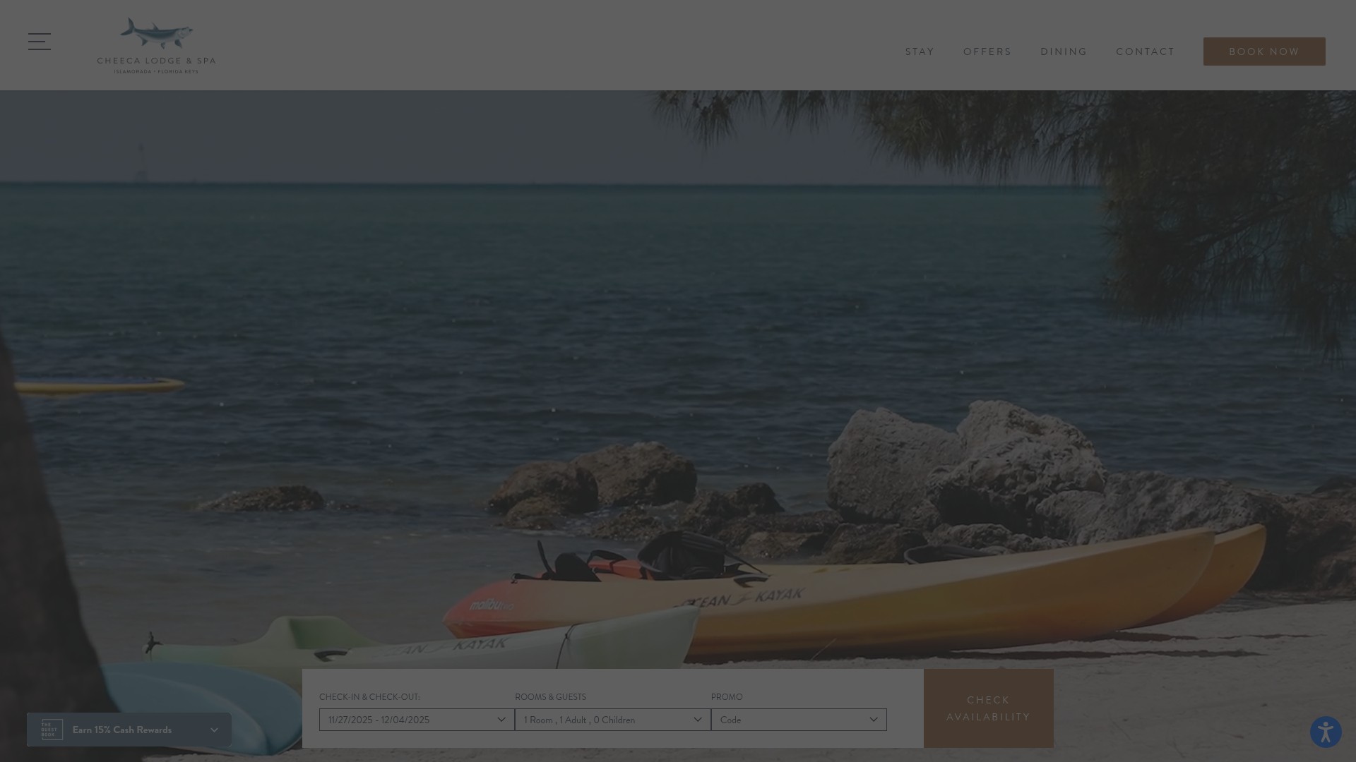Screenshot of cheeca.com