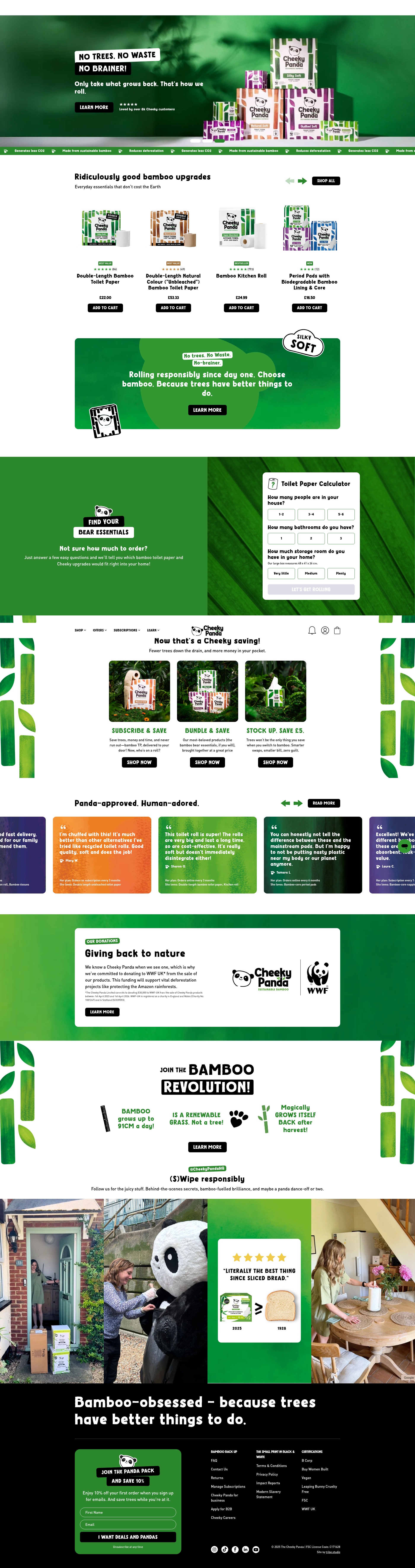 Screenshot of cheekypanda.com