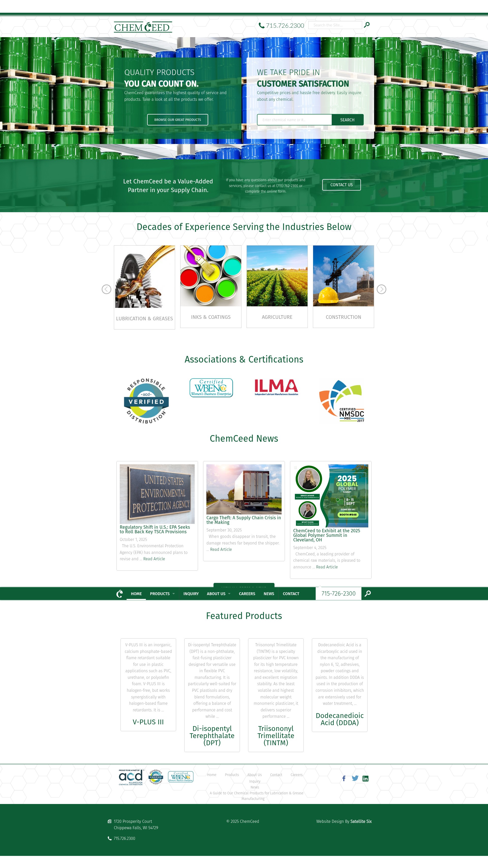 Screenshot of chemceed.com