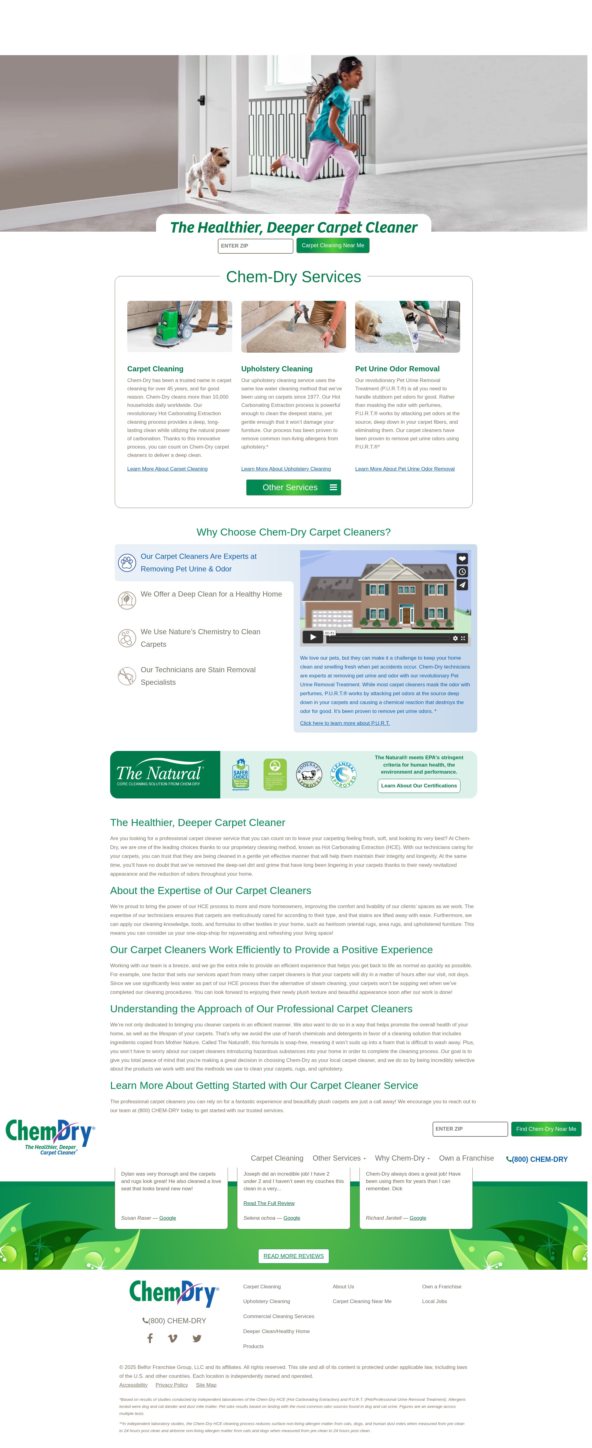 Screenshot of chemdry.com