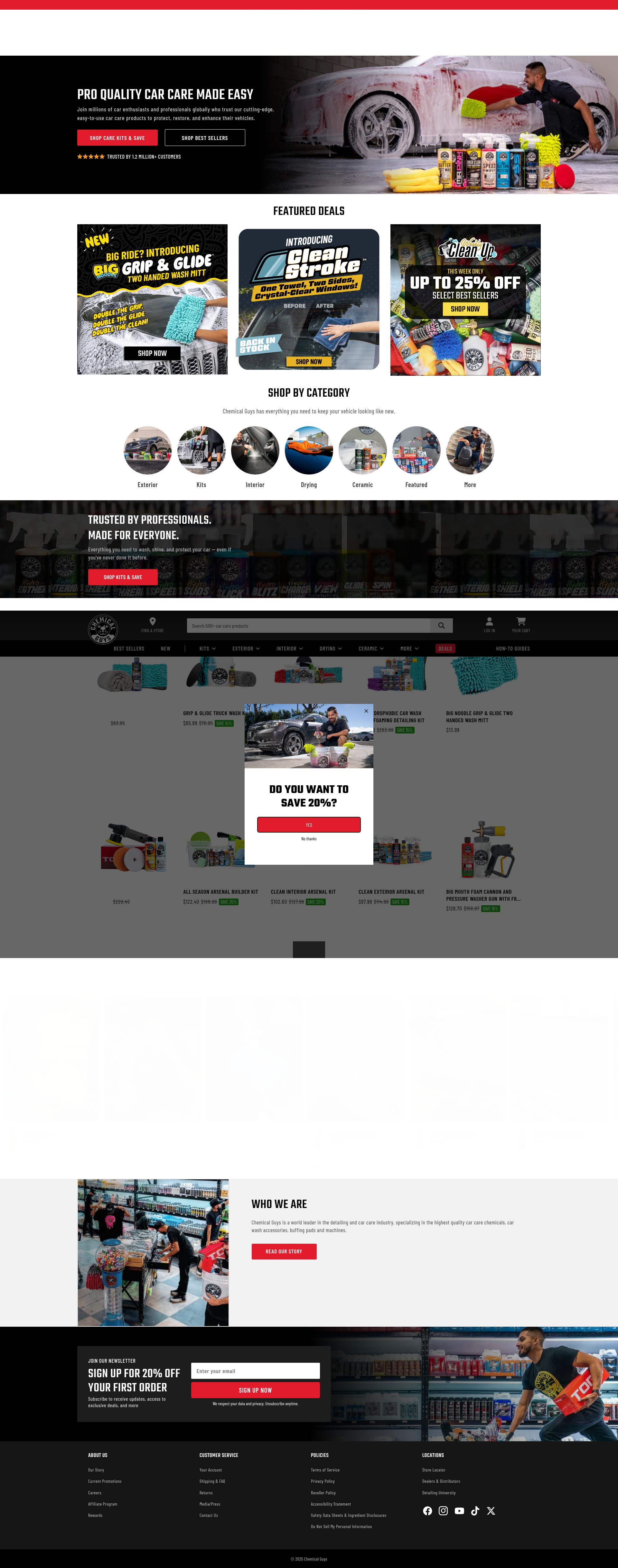 Screenshot of chemicalguys.com