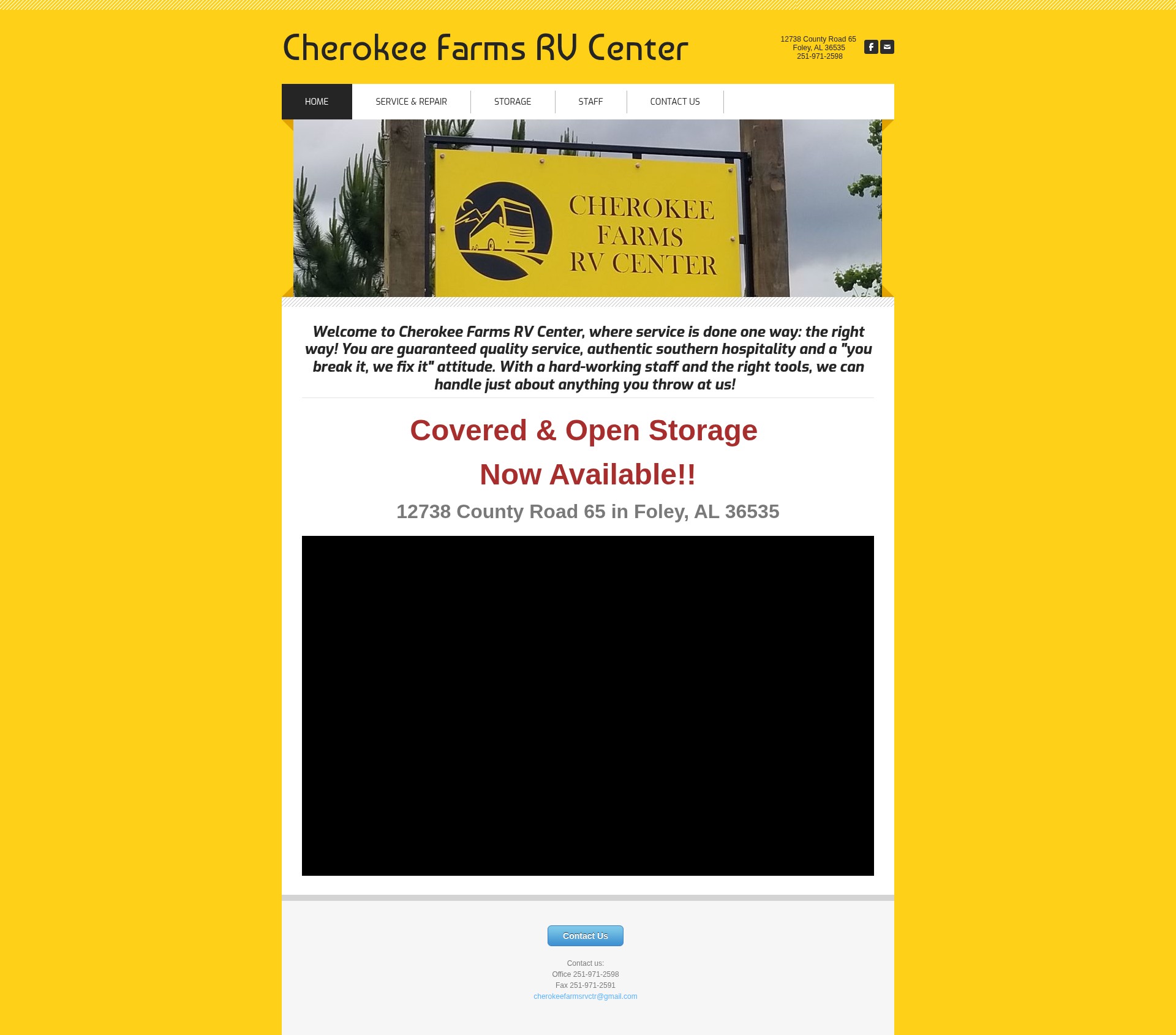 Screenshot of cherokeefarmsrvcenter.com