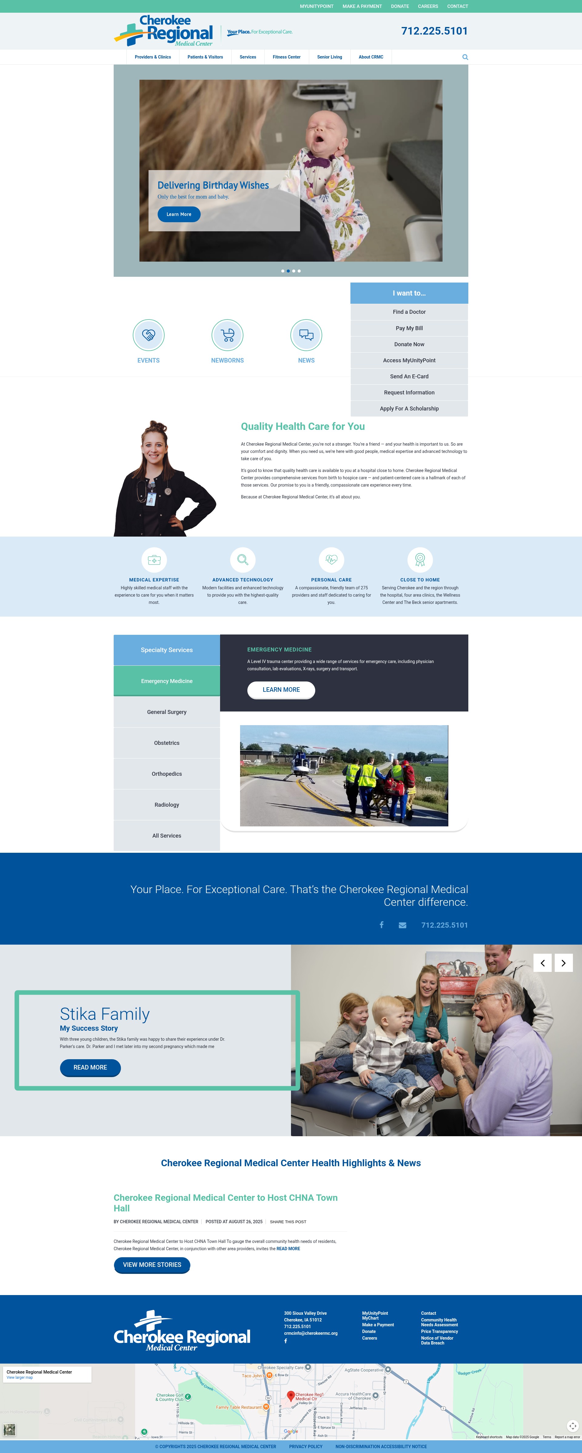 Screenshot of cherokeermc.org