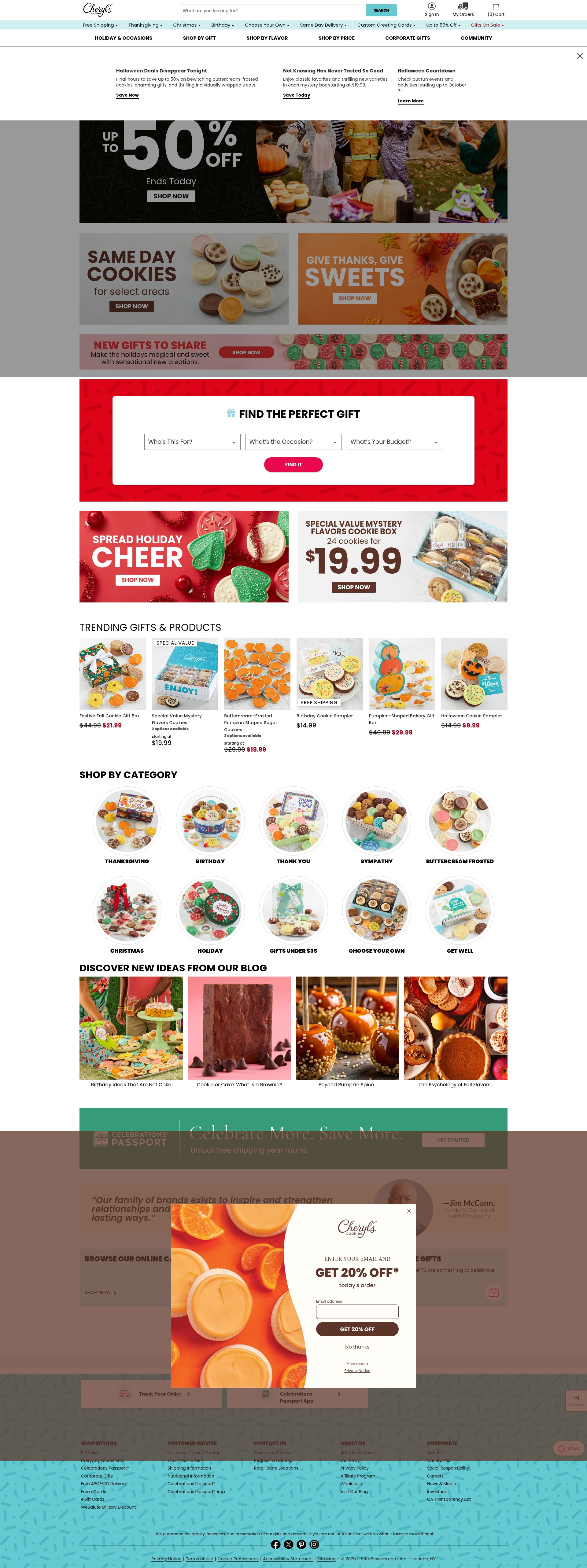 Screenshot of cheryls.com