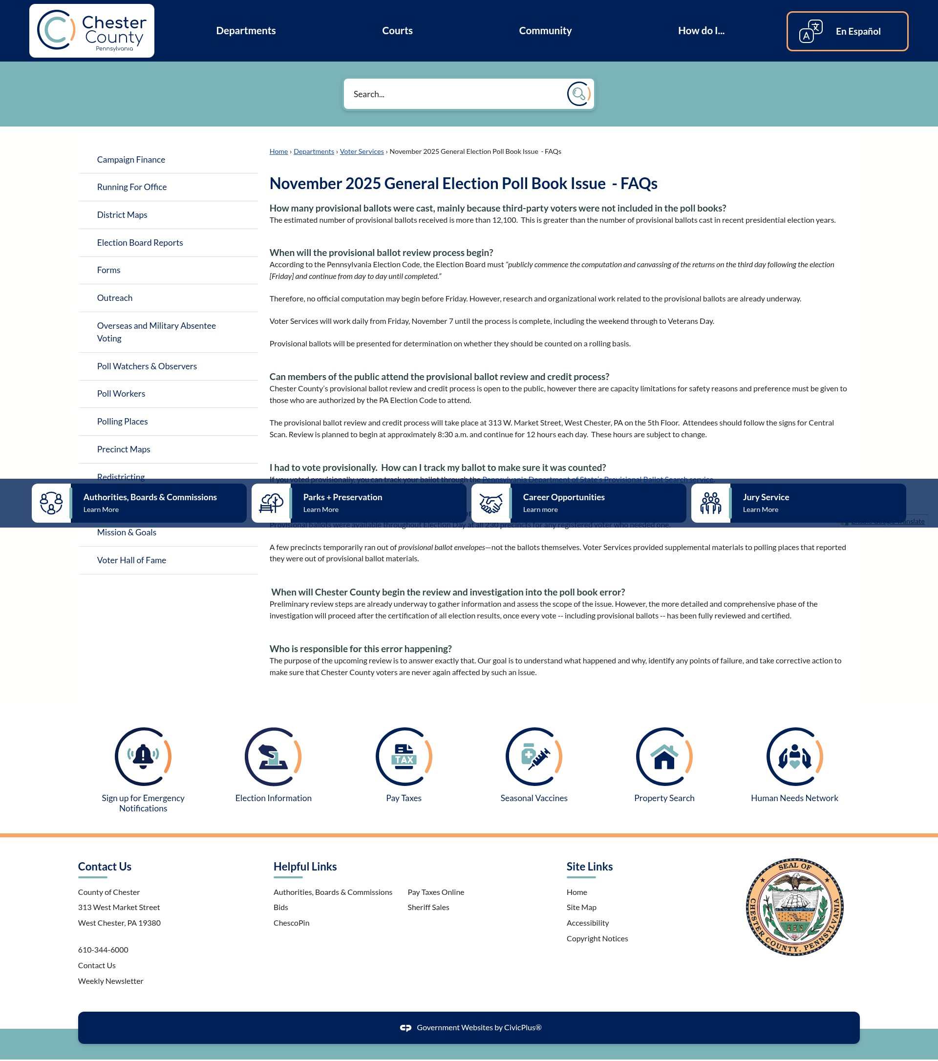 Screenshot of chesco.org