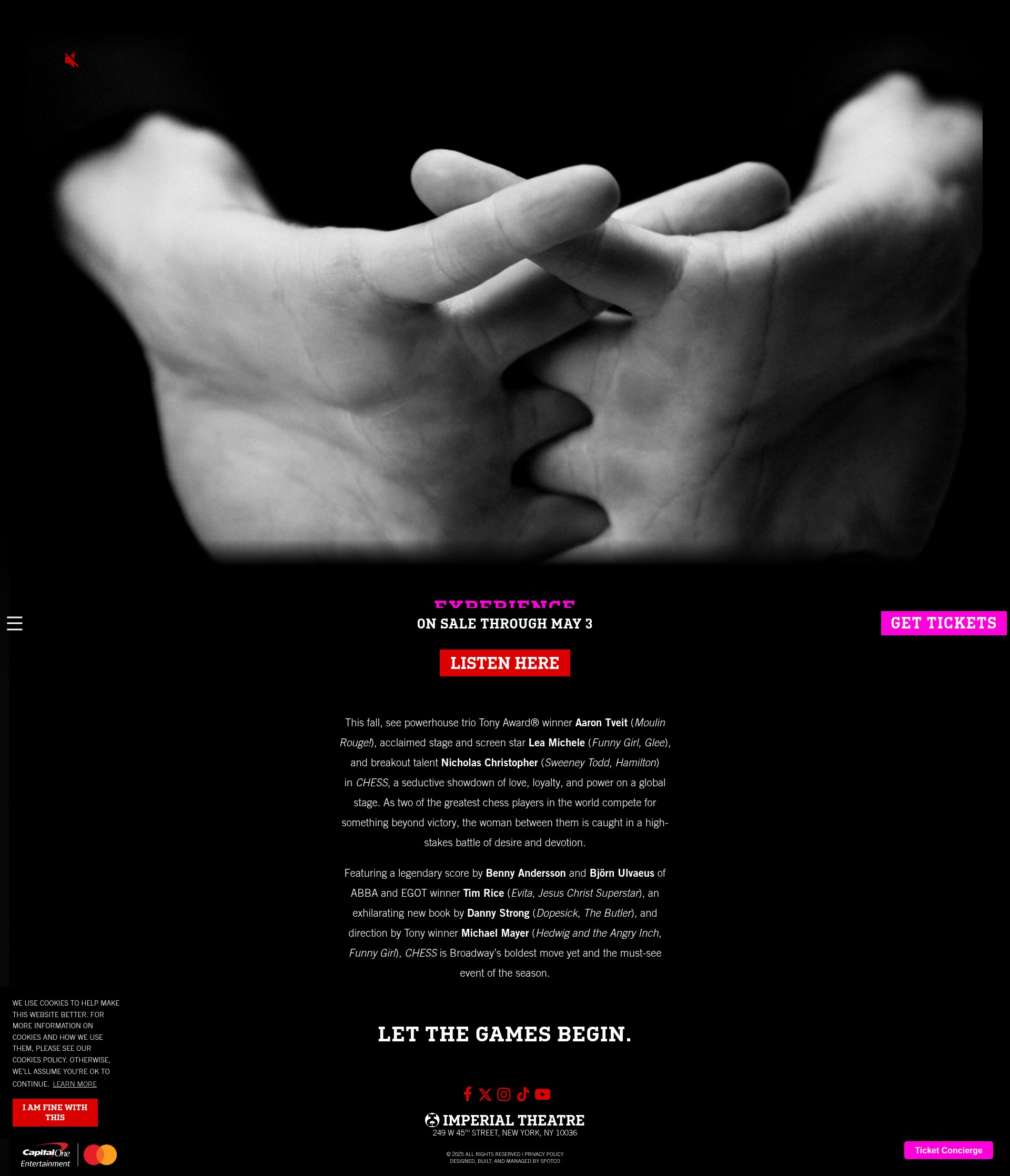 Screenshot of chessbroadway.com