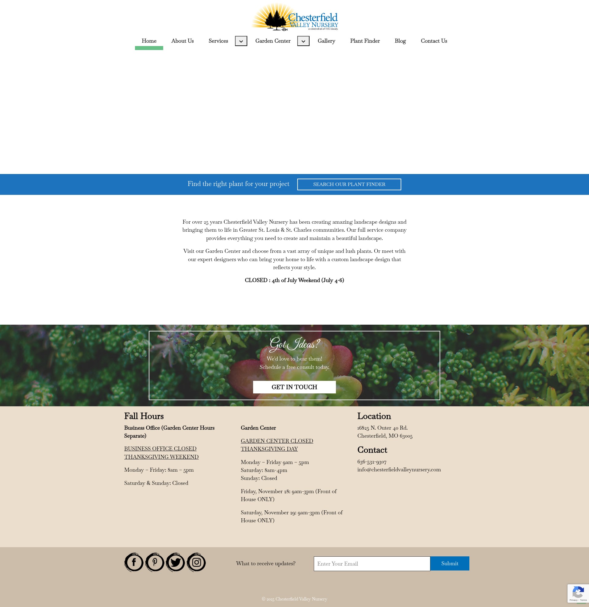Screenshot of chesterfieldvalleynursery.com