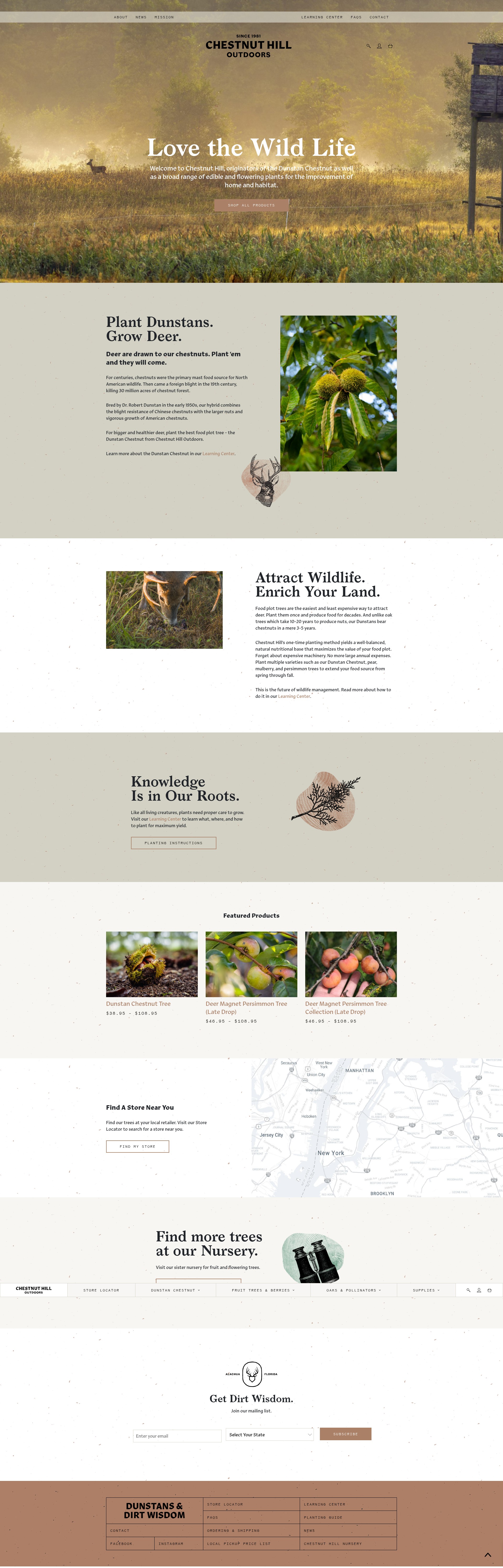 Screenshot of chestnuthilloutdoors.com