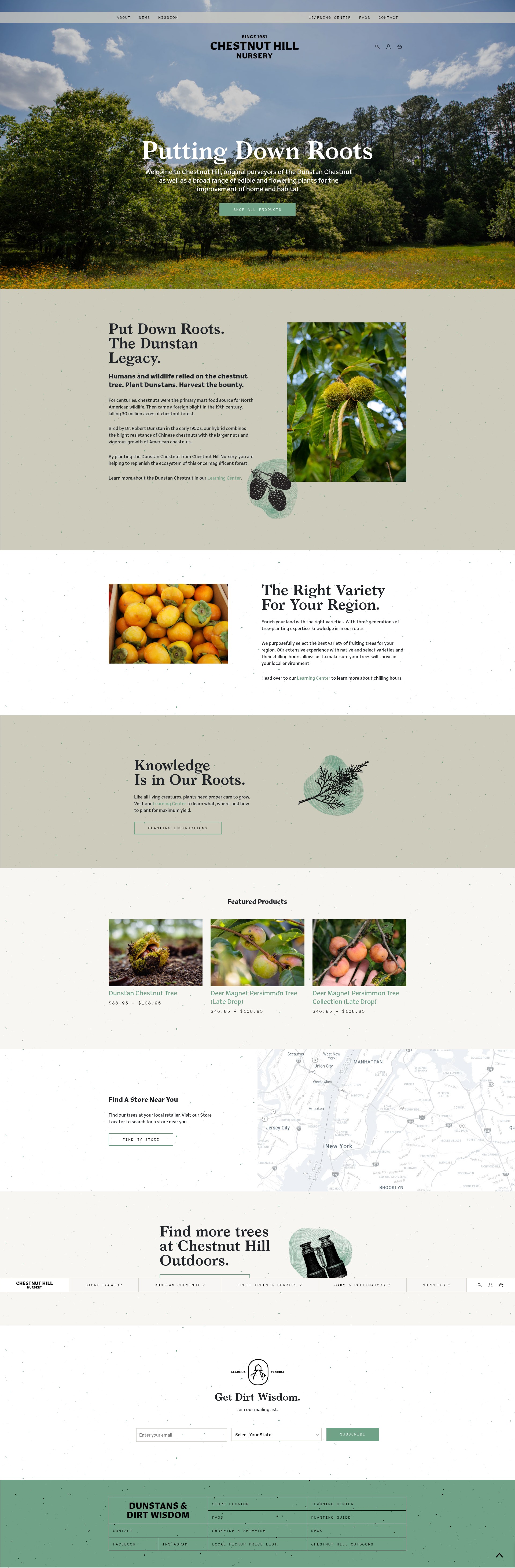 Screenshot of chestnuthilltreefarm.com