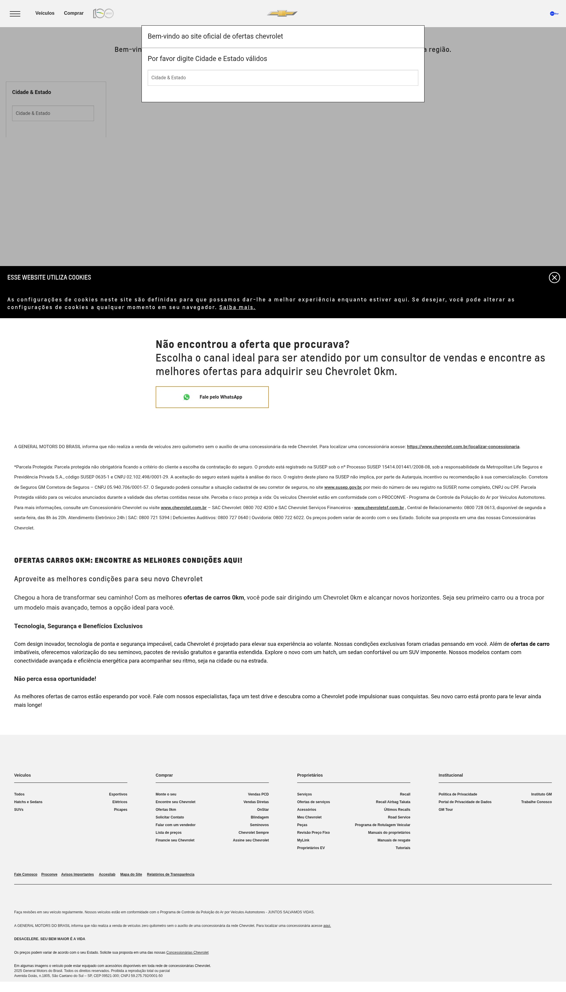 Screenshot of chevrolet.com.br
