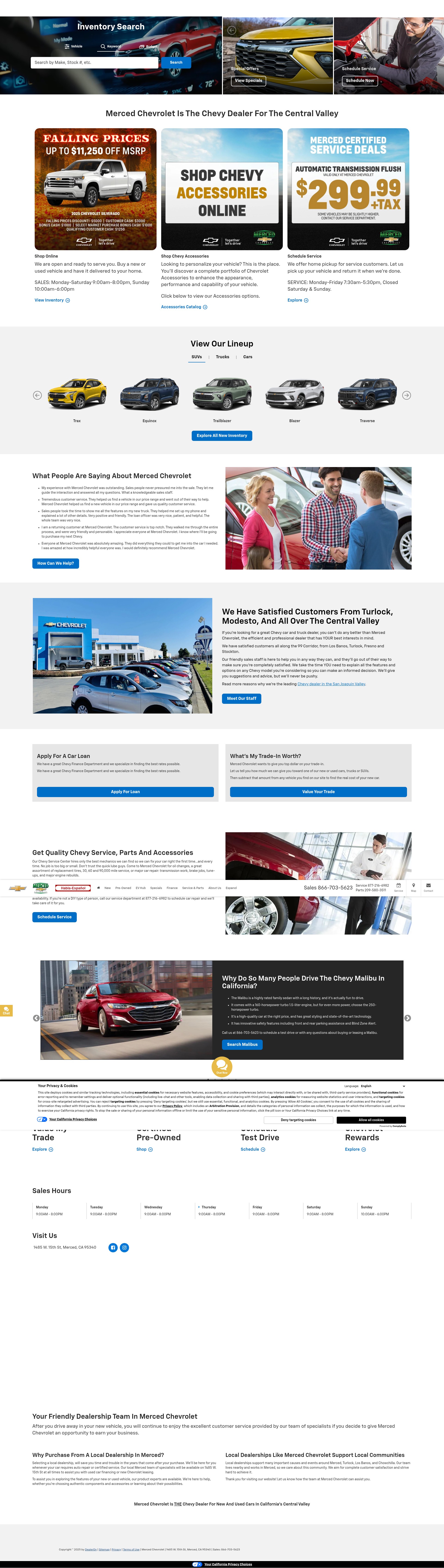 Screenshot of chevroletofmerced.com