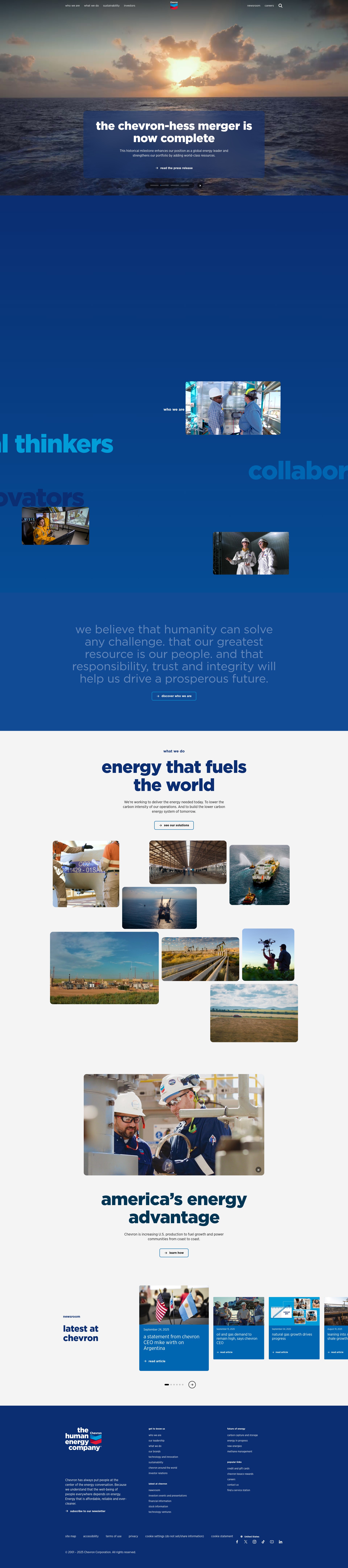 Screenshot of chevron.com