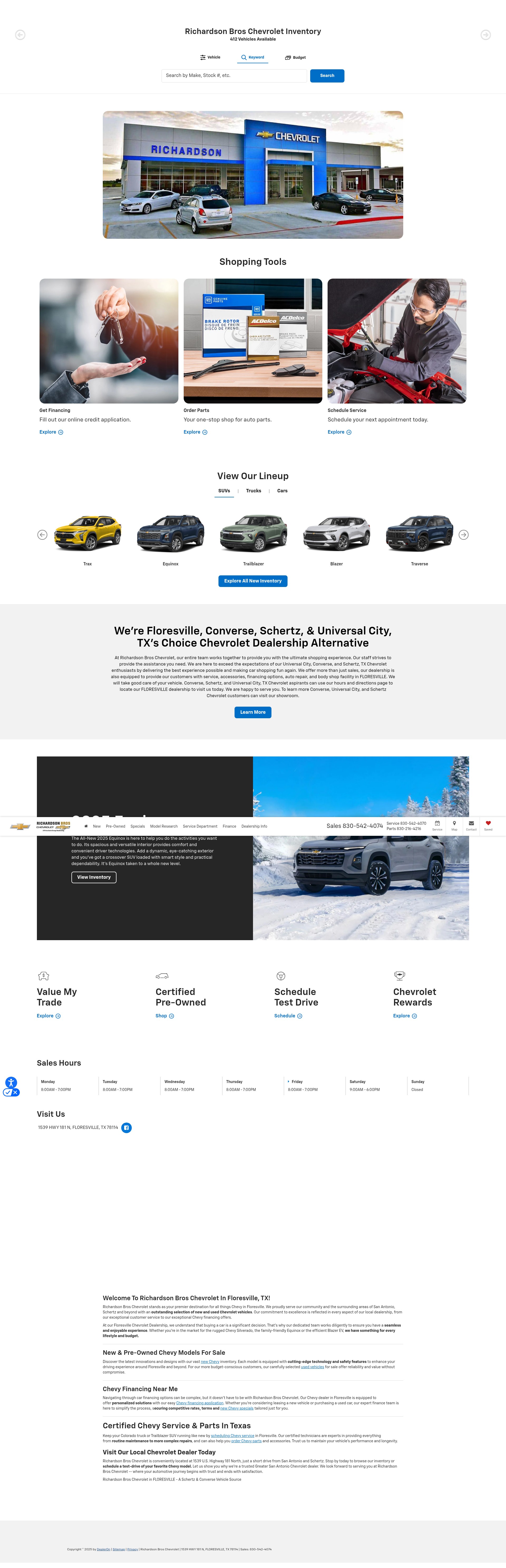 Screenshot of chevydeal.com