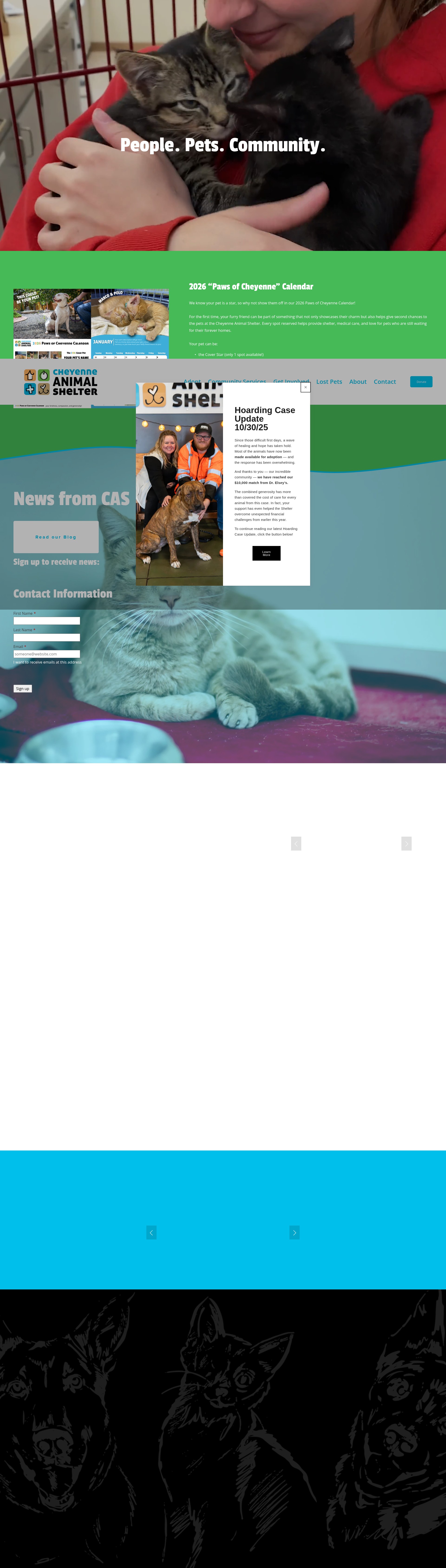 Screenshot of cheyenneanimalshelter.org