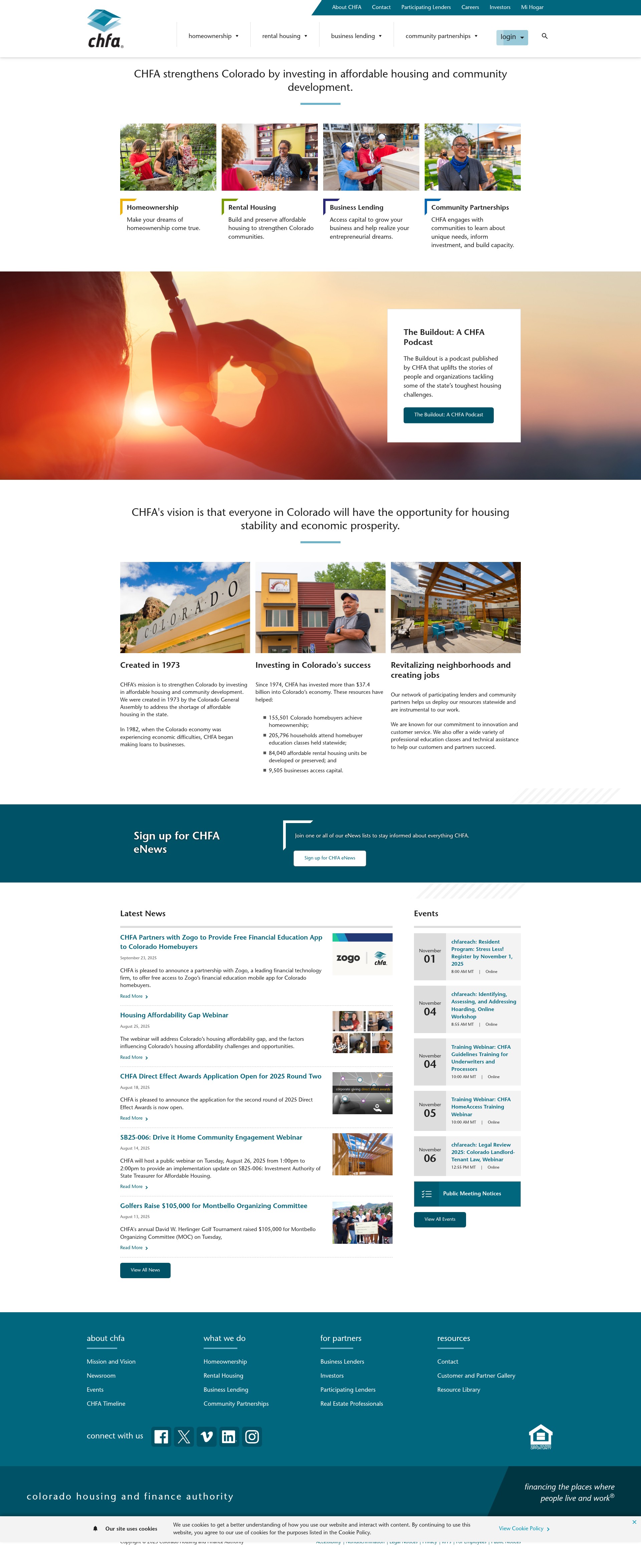 Screenshot of chfainfo.com