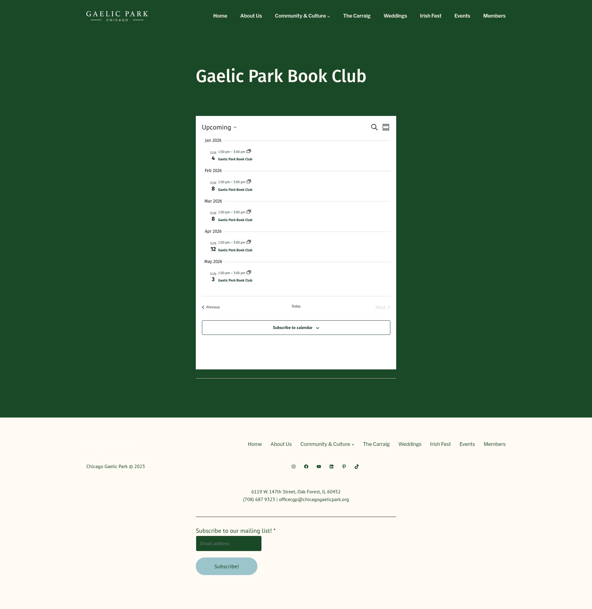 Screenshot of chicagogaelicpark.com