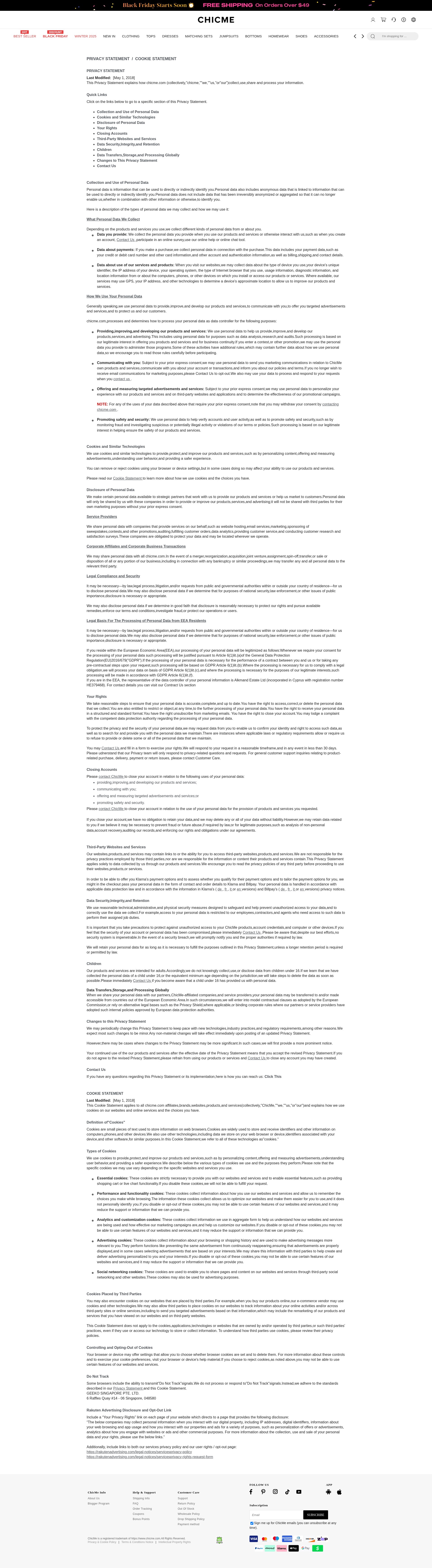 Screenshot of chicme.com