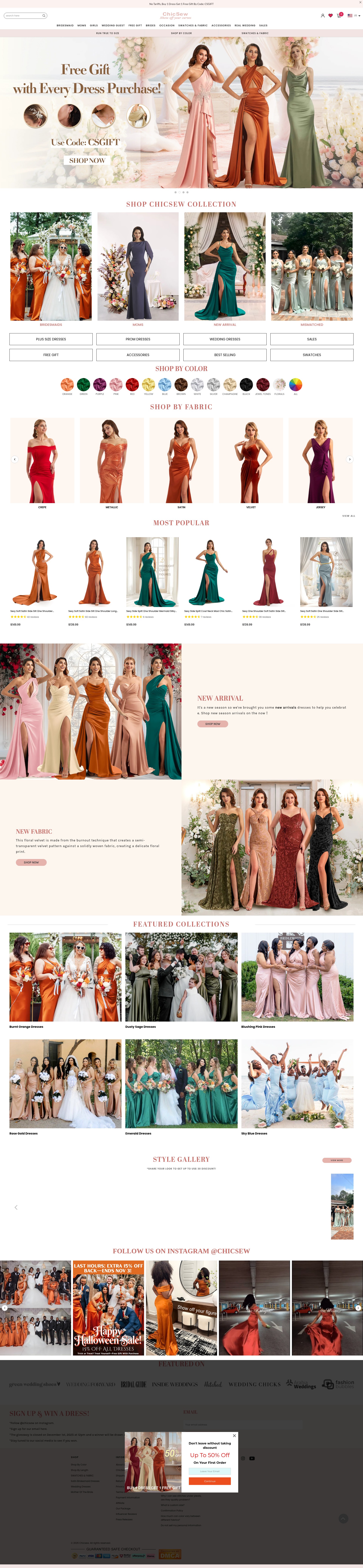 Screenshot of chicsew.com