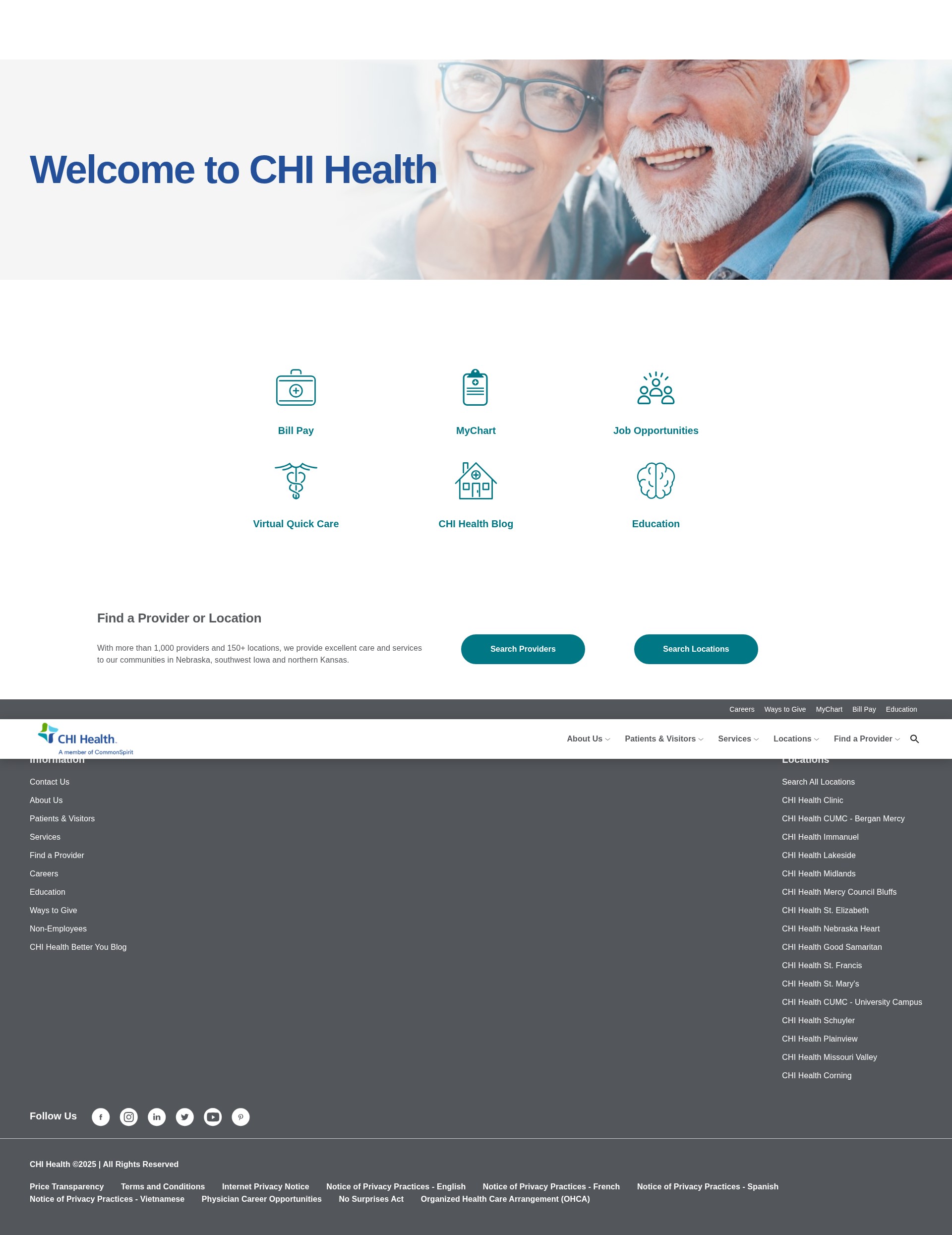 Screenshot of chihealth.com