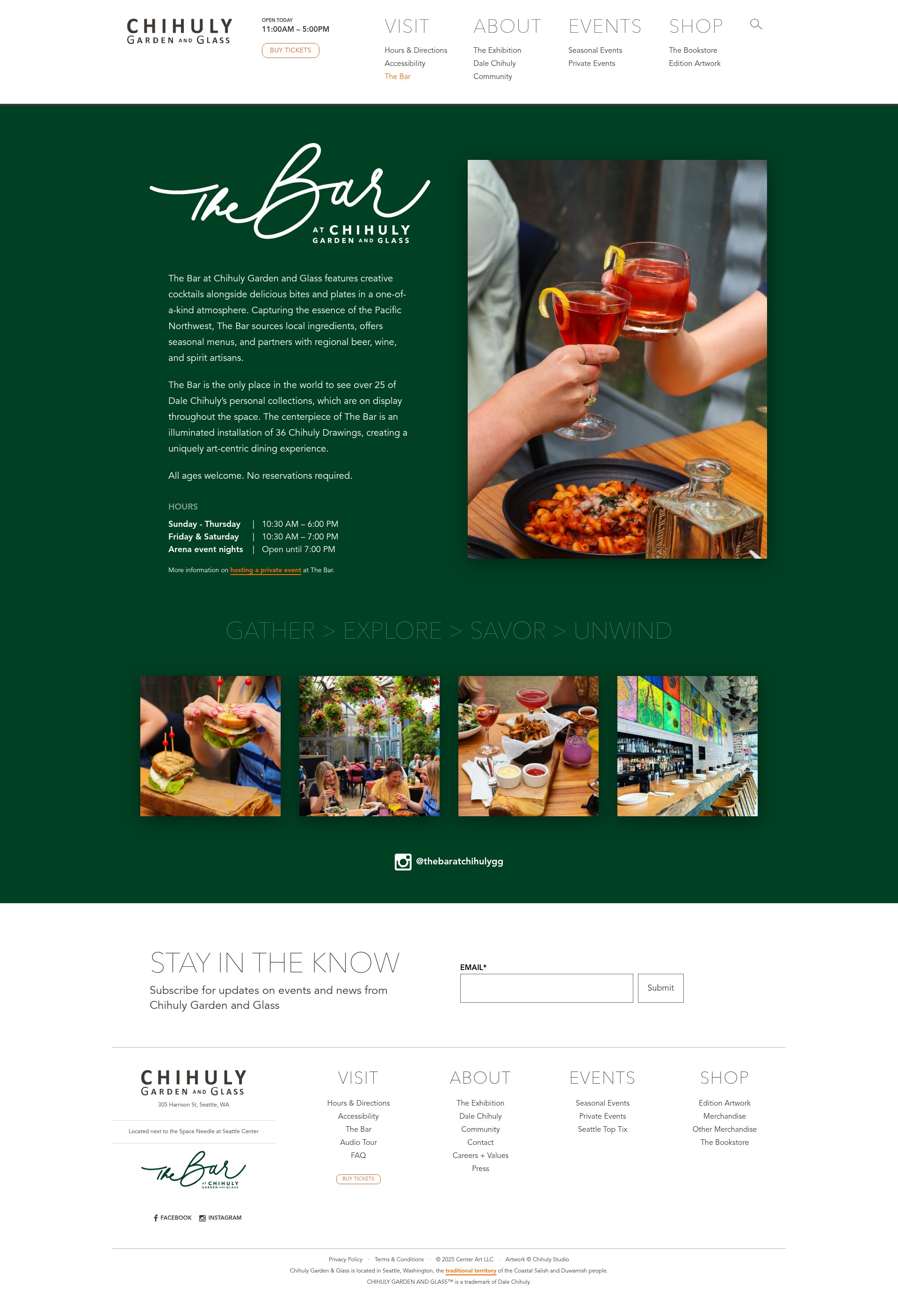 Screenshot of chihulygardenandglass.com