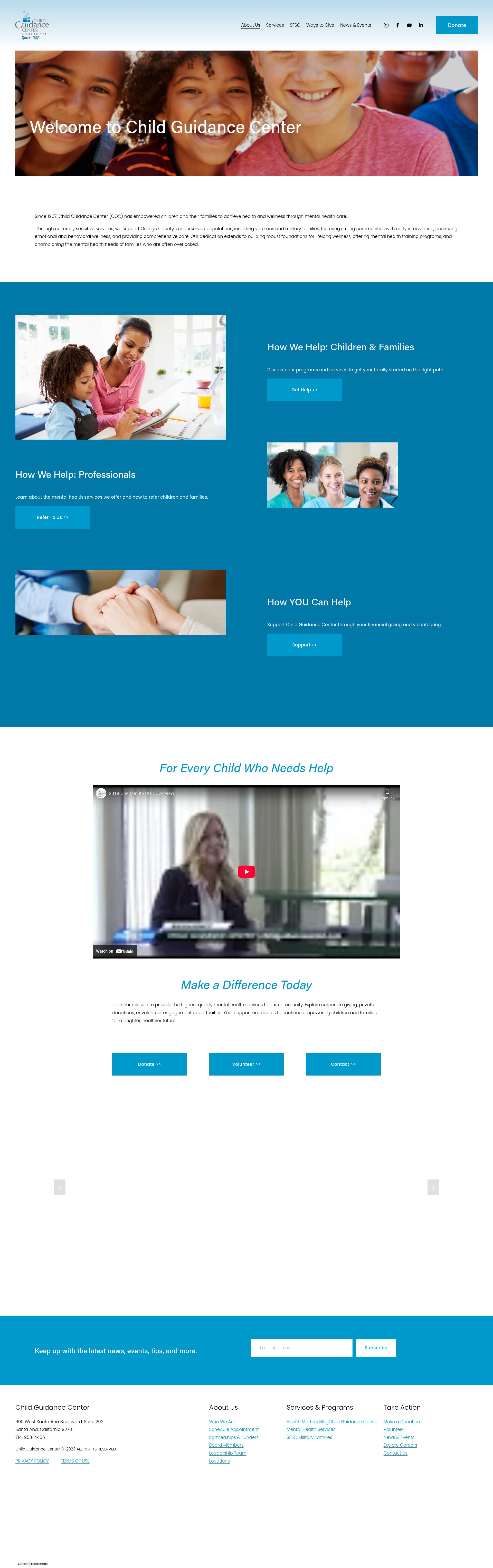 Screenshot of childguidancecenteroc.org