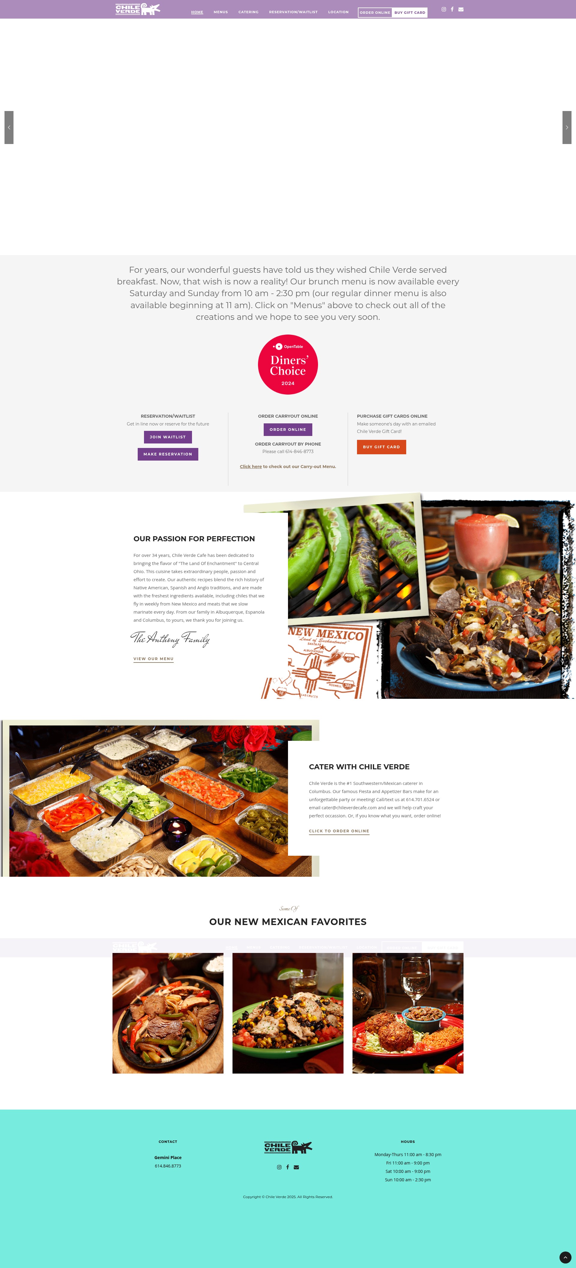 Screenshot of chileverdecafe.com