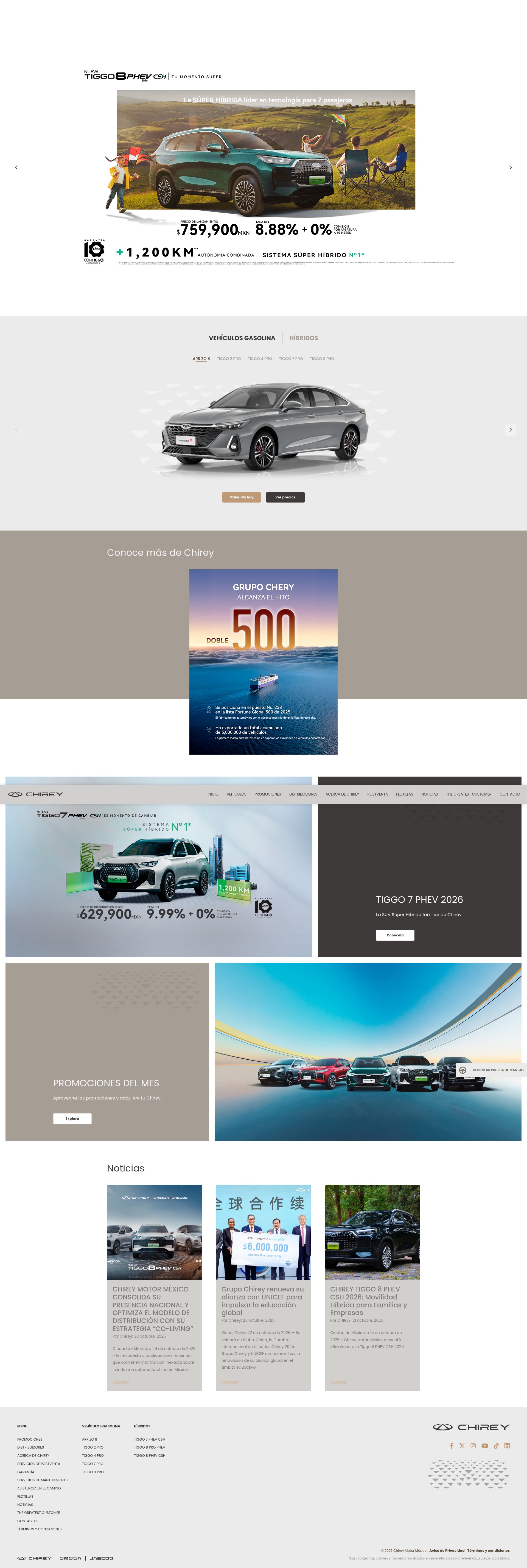 Screenshot of chirey.mx