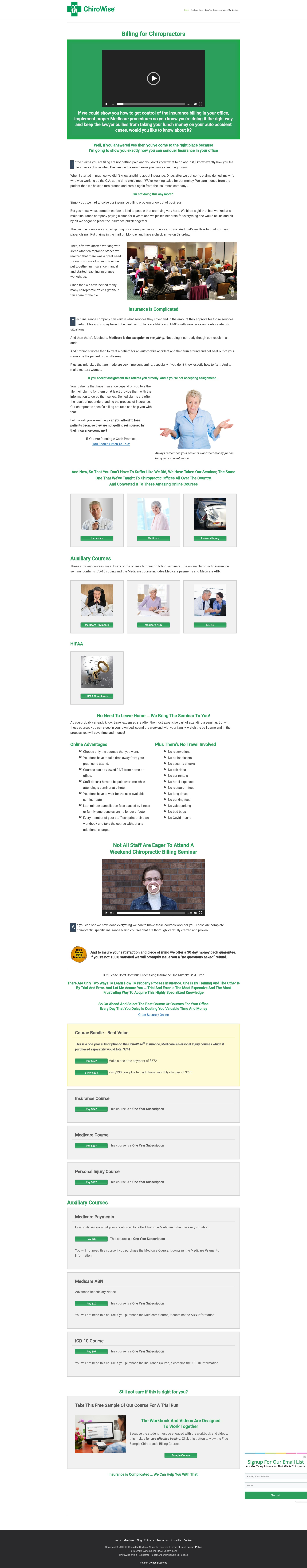 Screenshot of chirowise.com