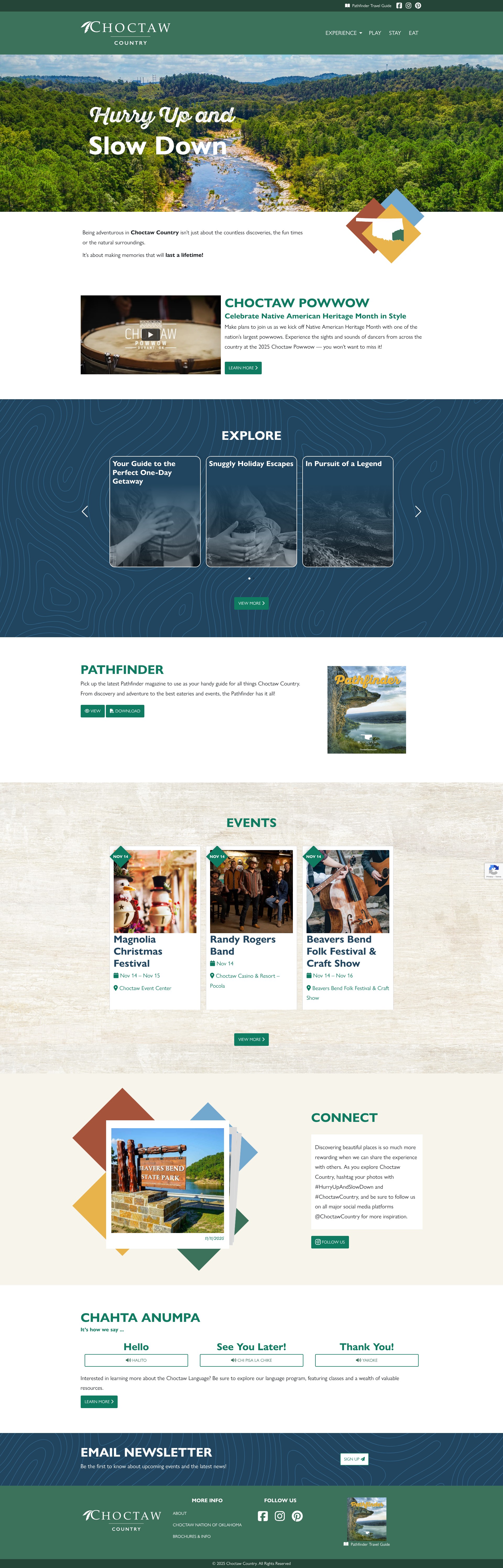 Screenshot of choctawcountry.com