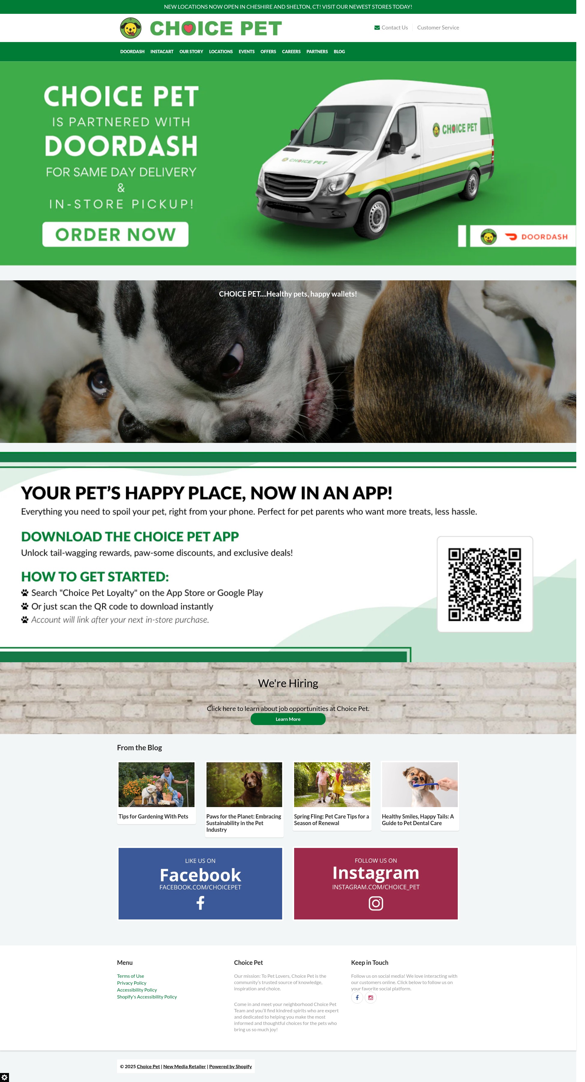 Screenshot of choicepet.com