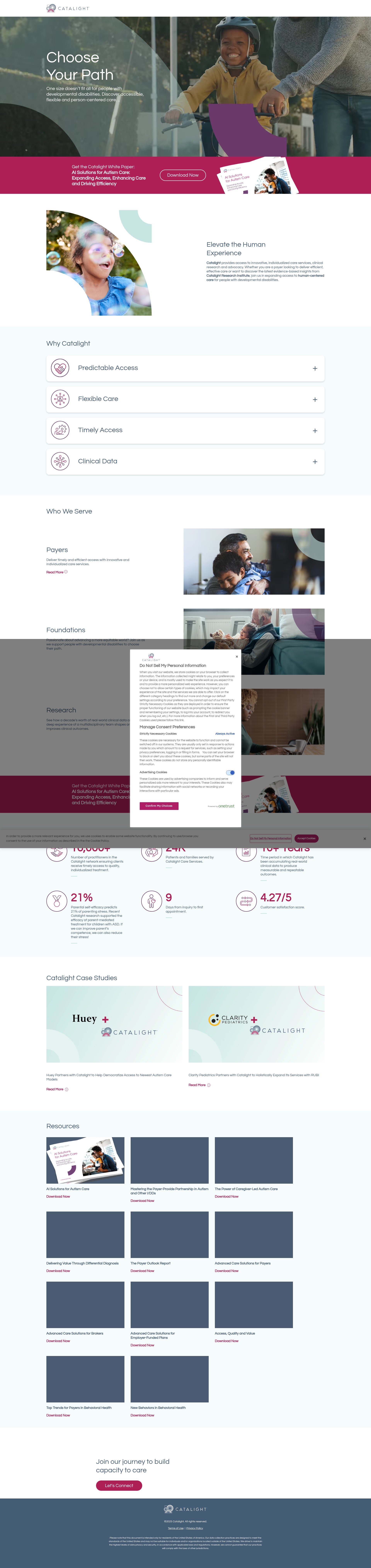 Screenshot of choose.catalight.org