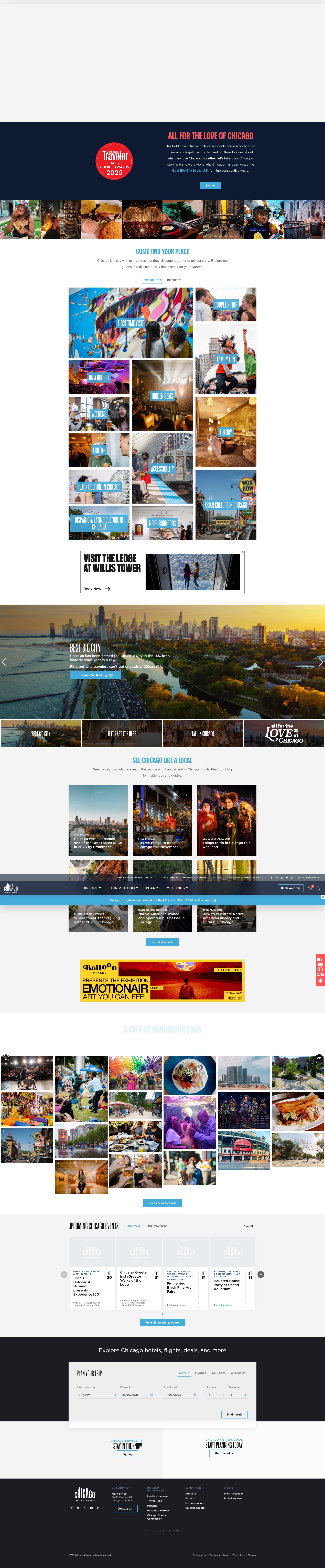 Screenshot of choosechicago.com