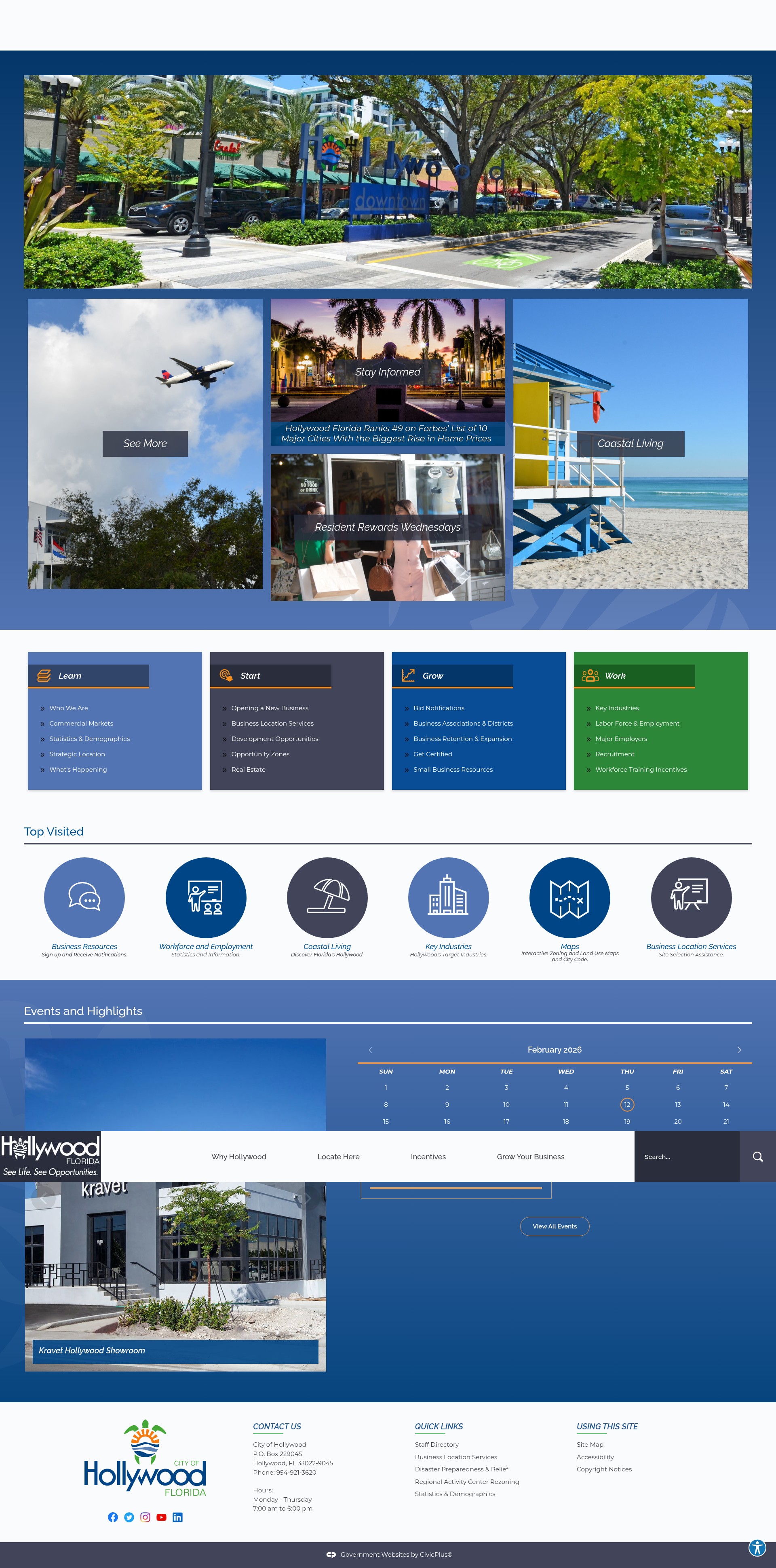 Screenshot of choosehollywoodfl.com