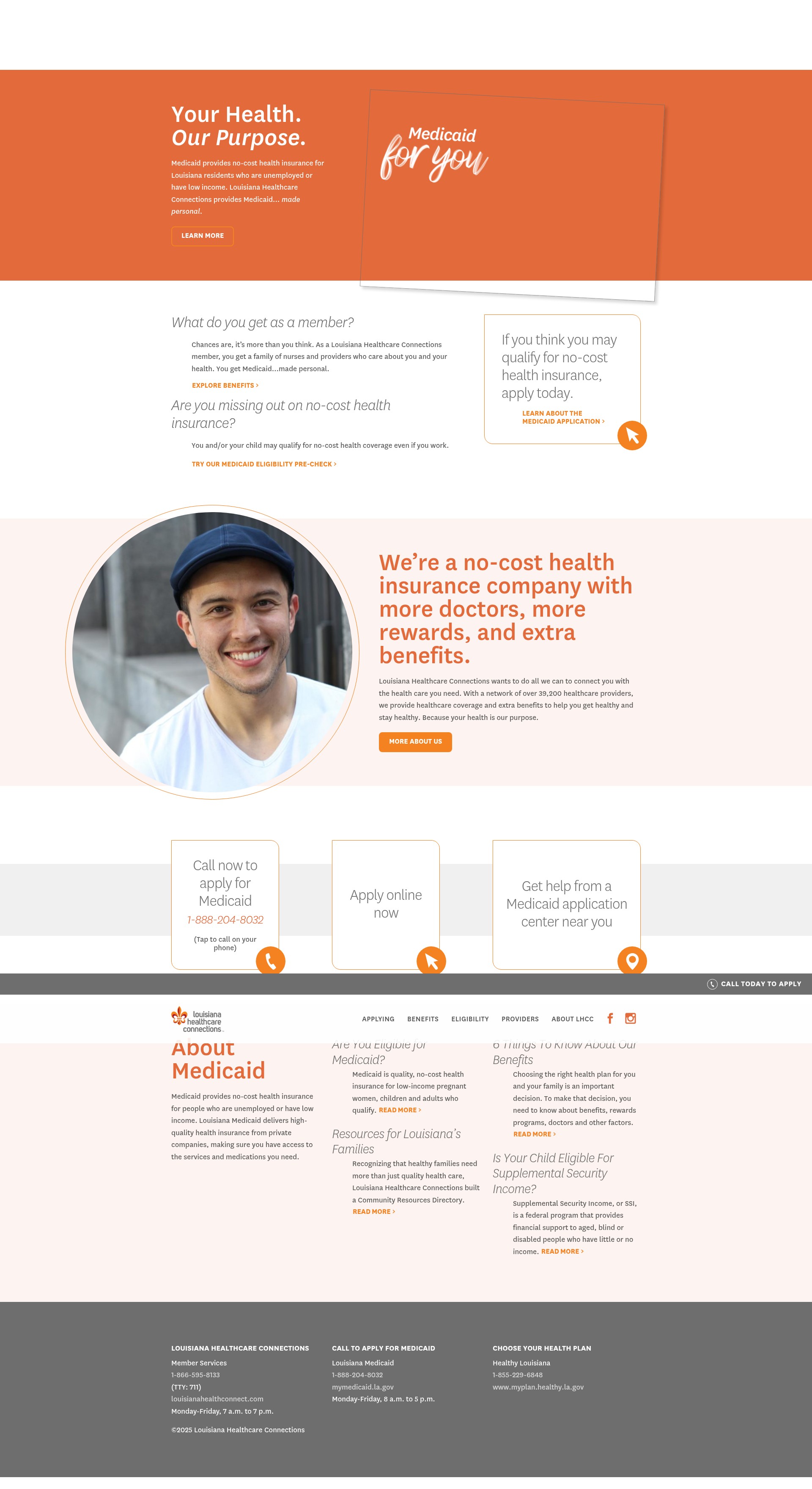 Screenshot of chooselouisianahealth.com
