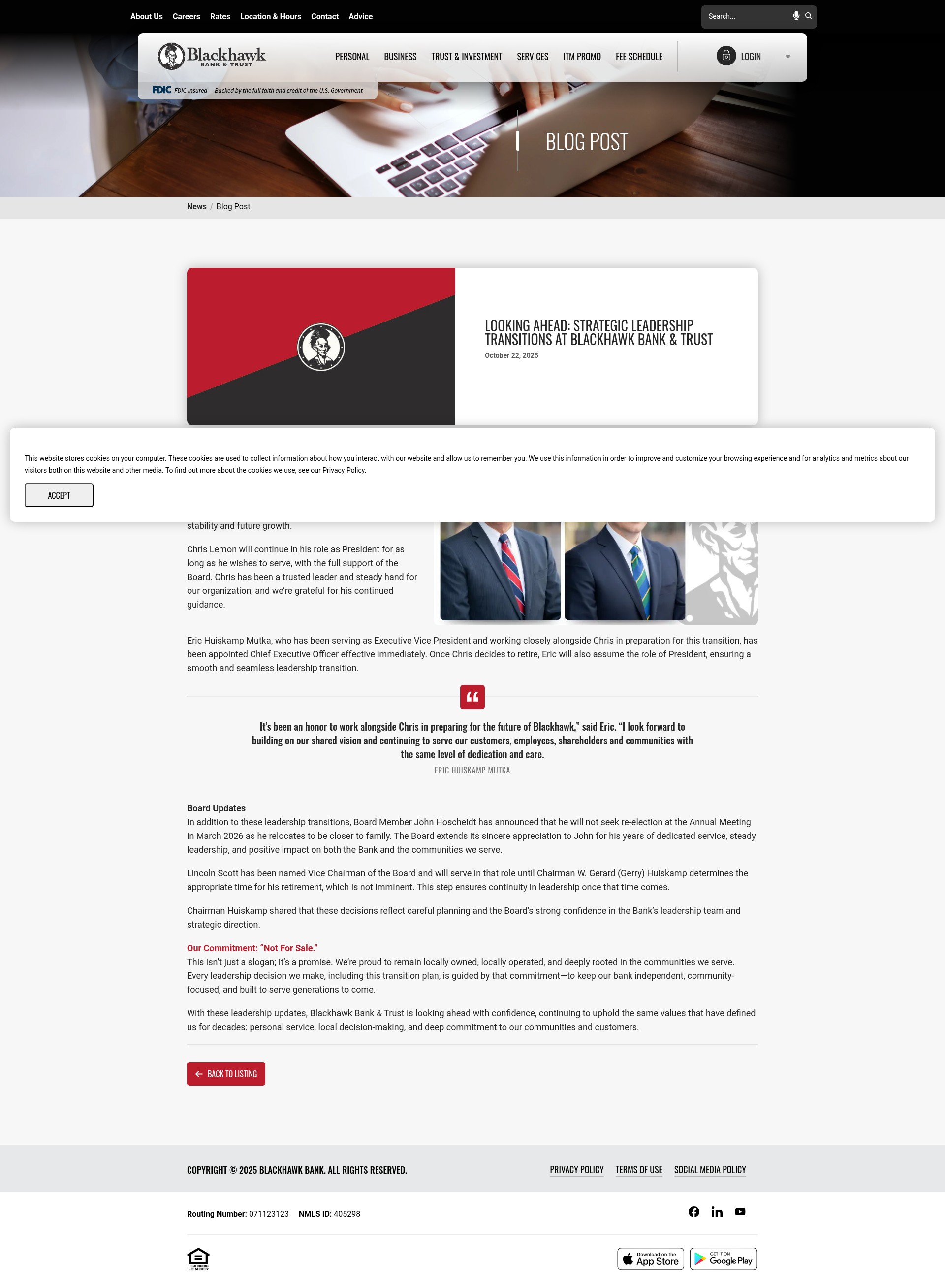 Screenshot of choosethechief.com